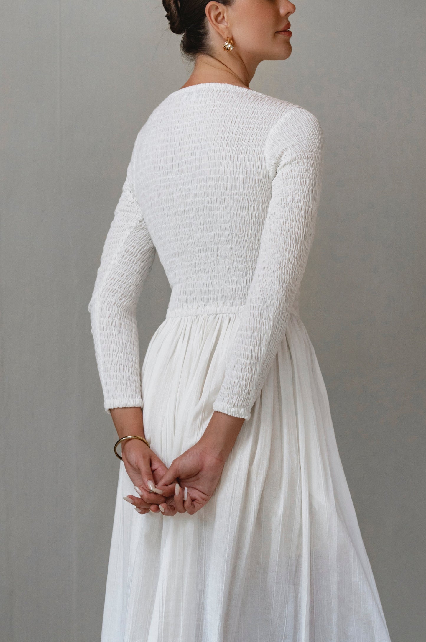 Colette Long Sleeve Smocked Dress