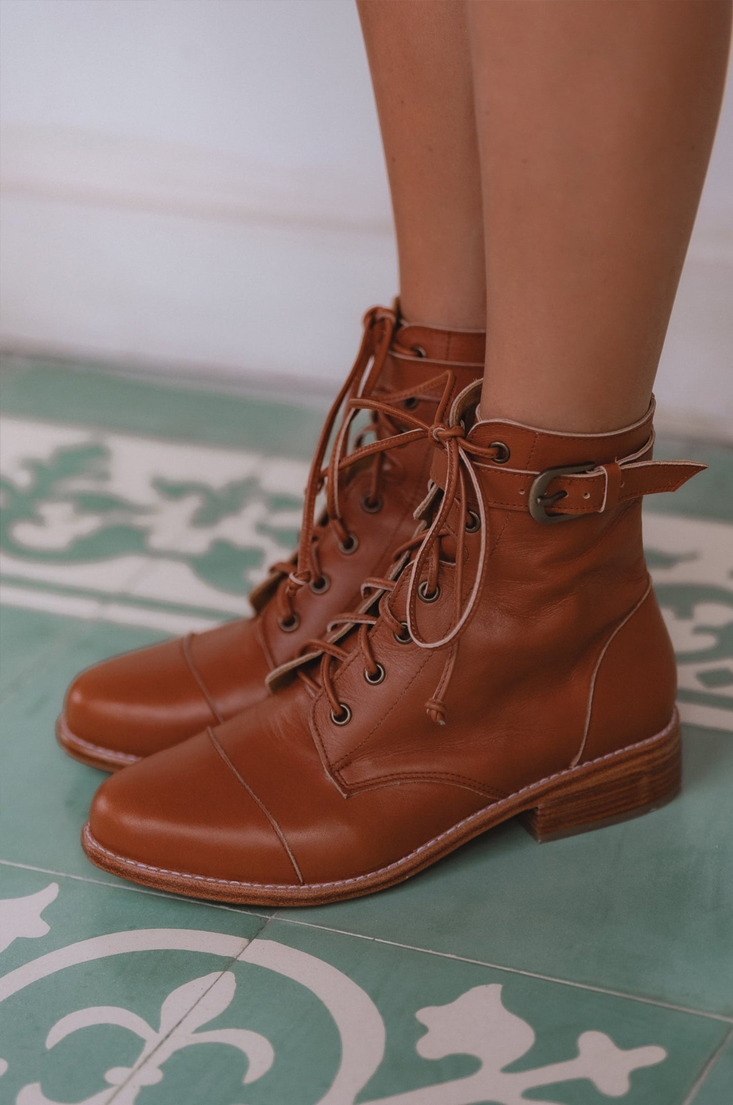 Orla Lace-Up Leather Boots