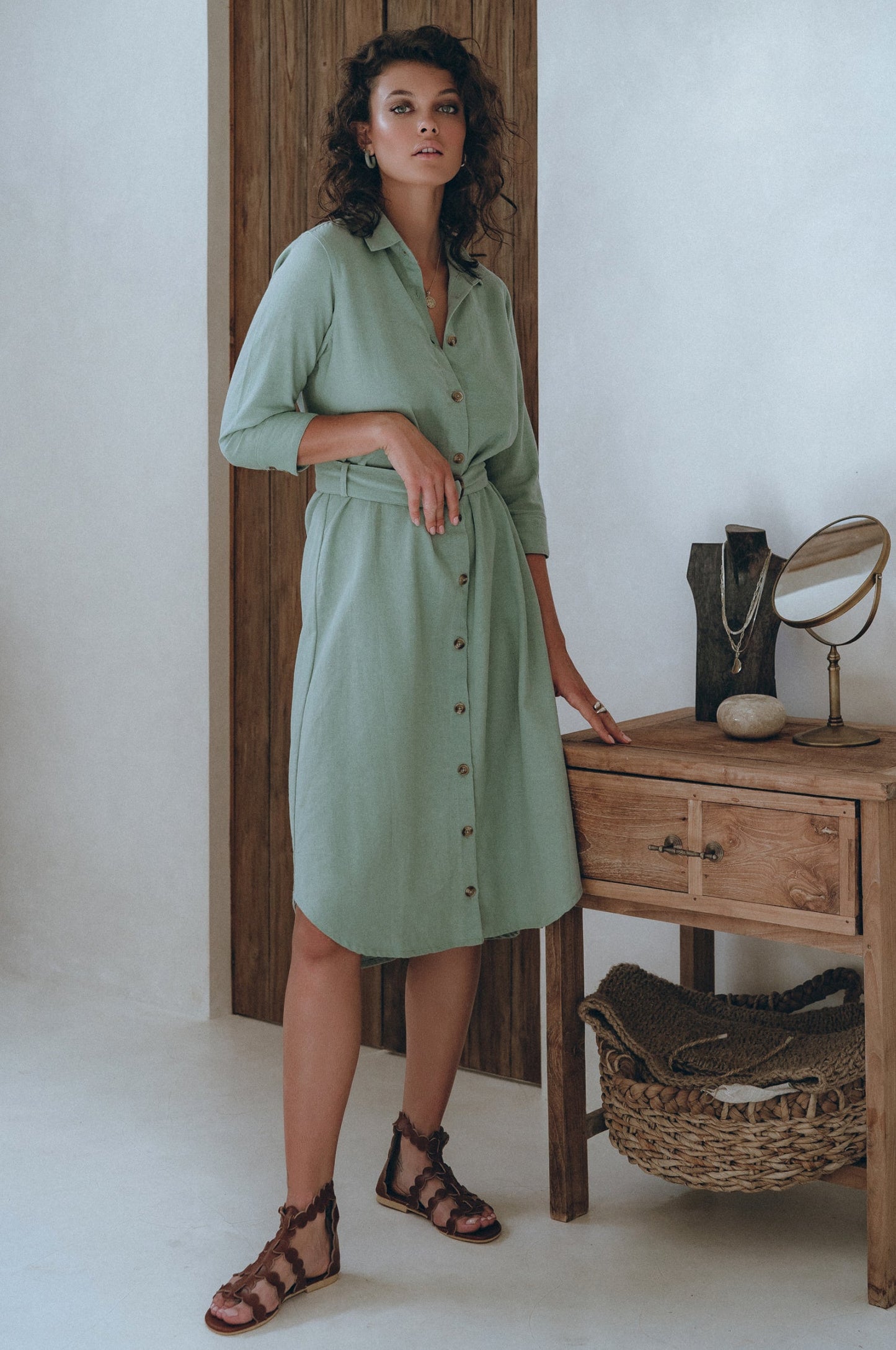 Estelle Shirt Linen Dress