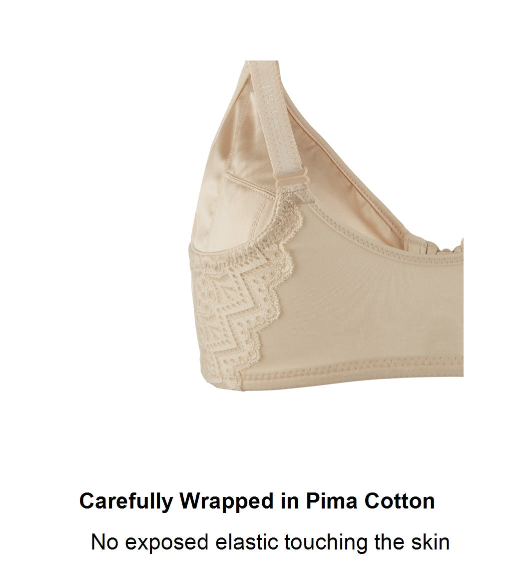 Grace Silk & Organic Cotton Front-Zip Wired Bra
