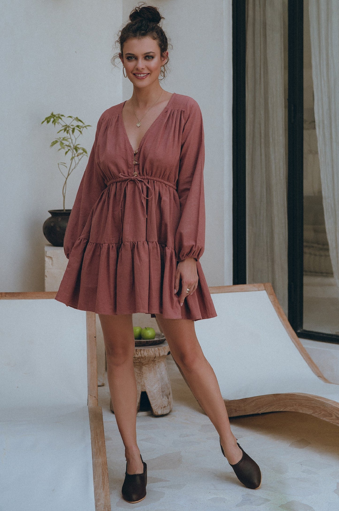 Percy Linen Mini Dress