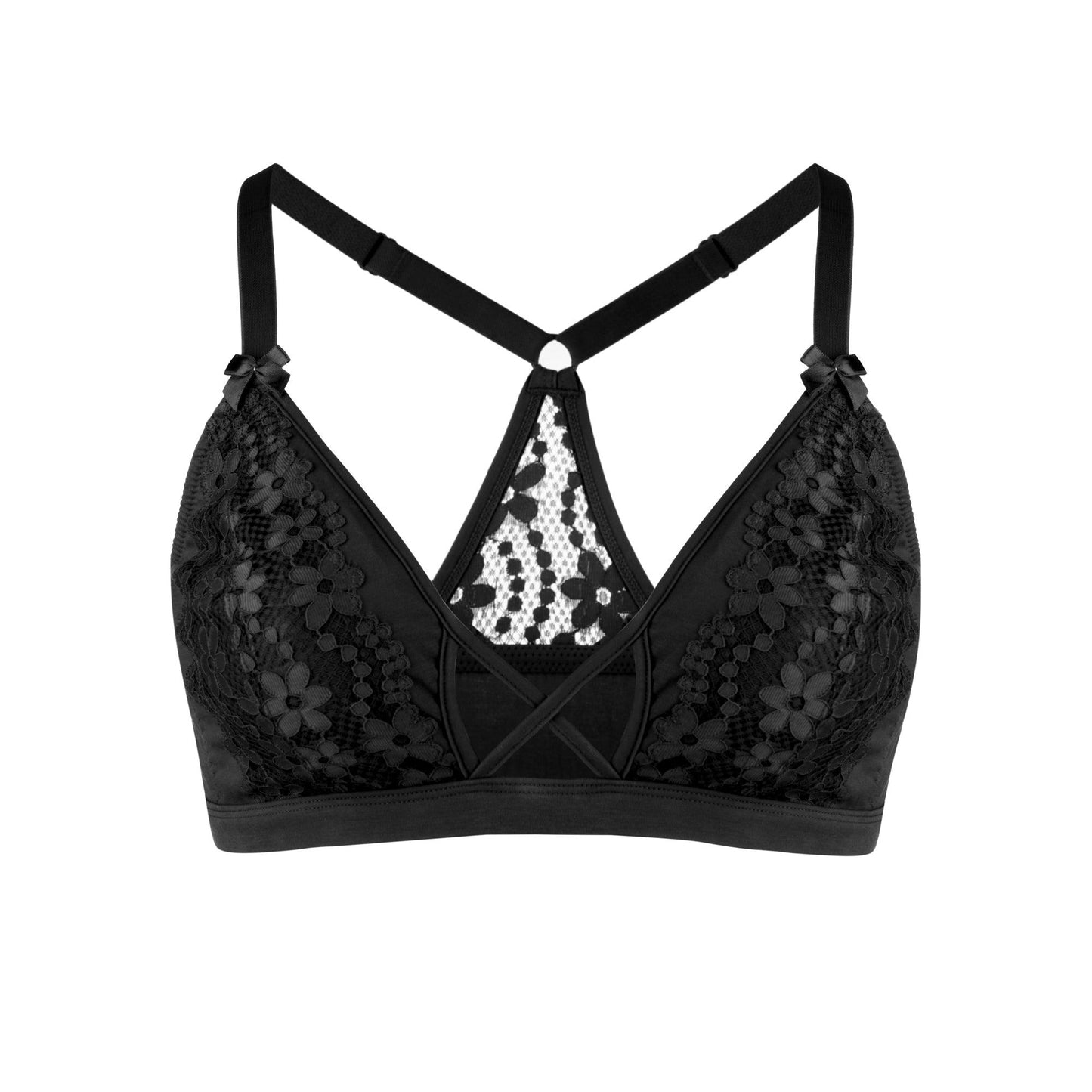Bernadette Silk & Organic Cotton Lace Bralette