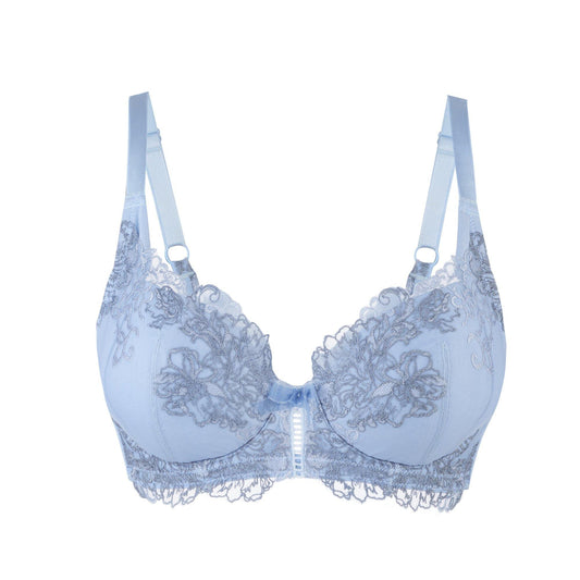 Ashley Silk & Organic Cotton Embroidered Plunge Bra