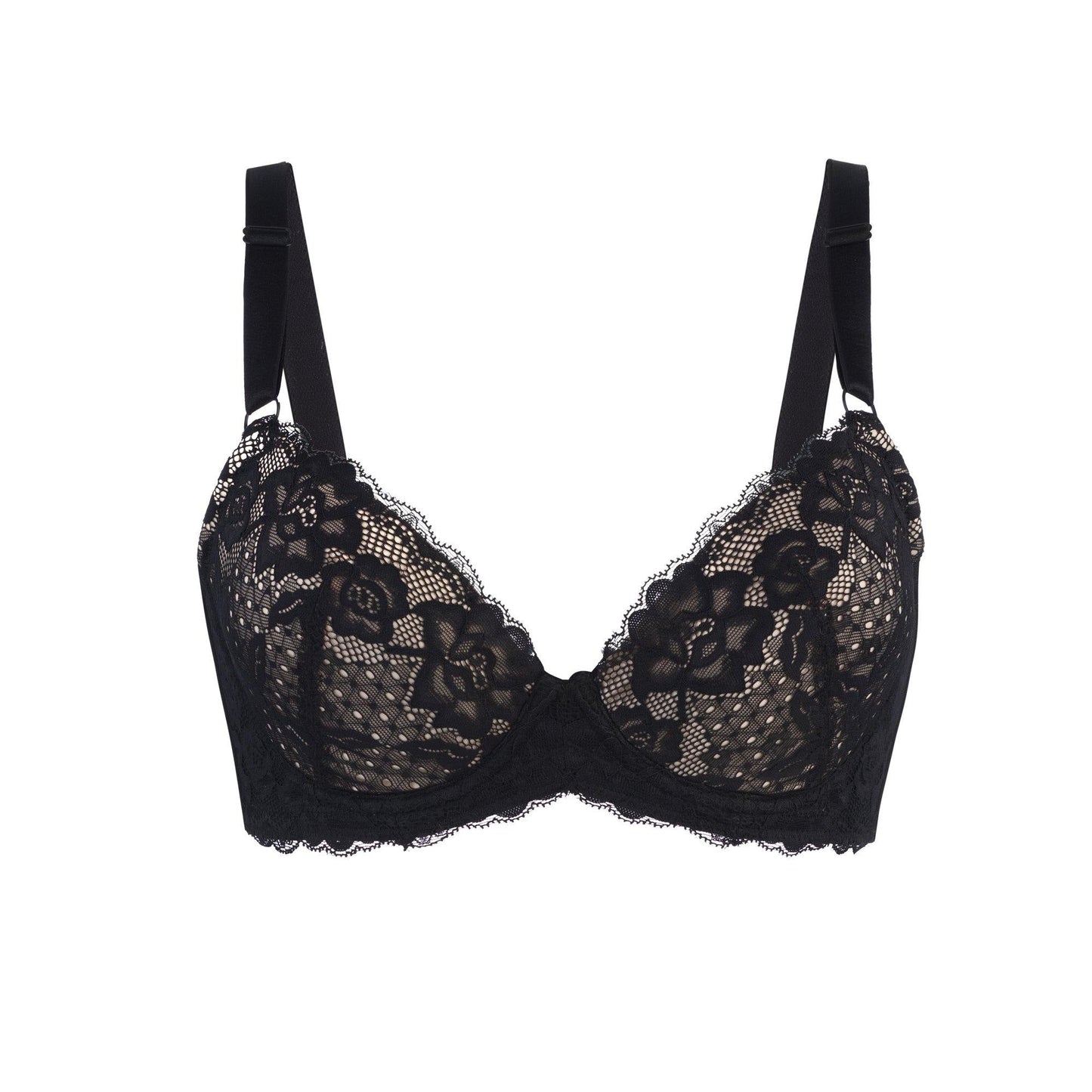 Debbie Silk & Organic Cotton Lace Plunge Bra
