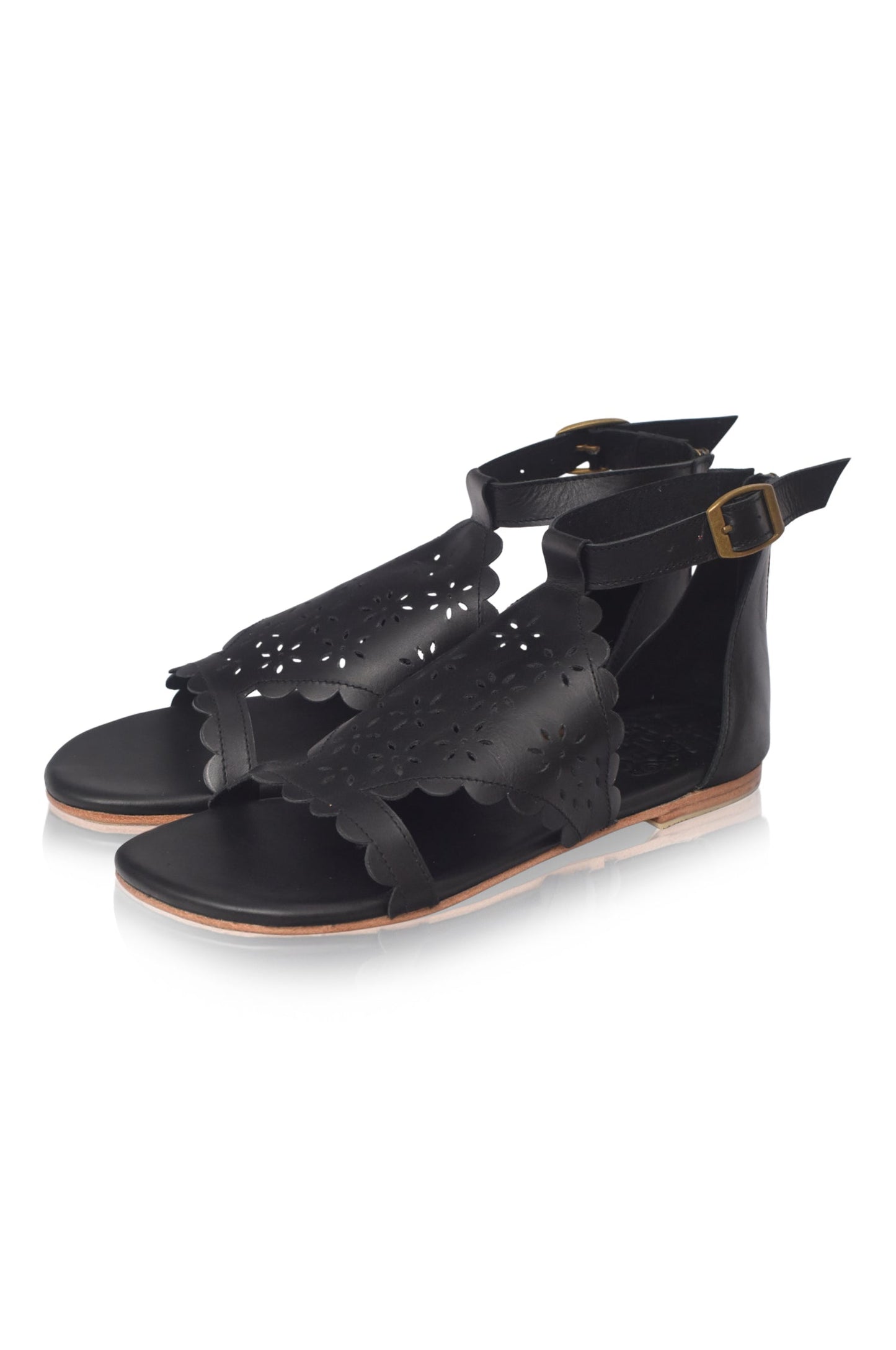 Marisole Cut-Out Leather Sandals