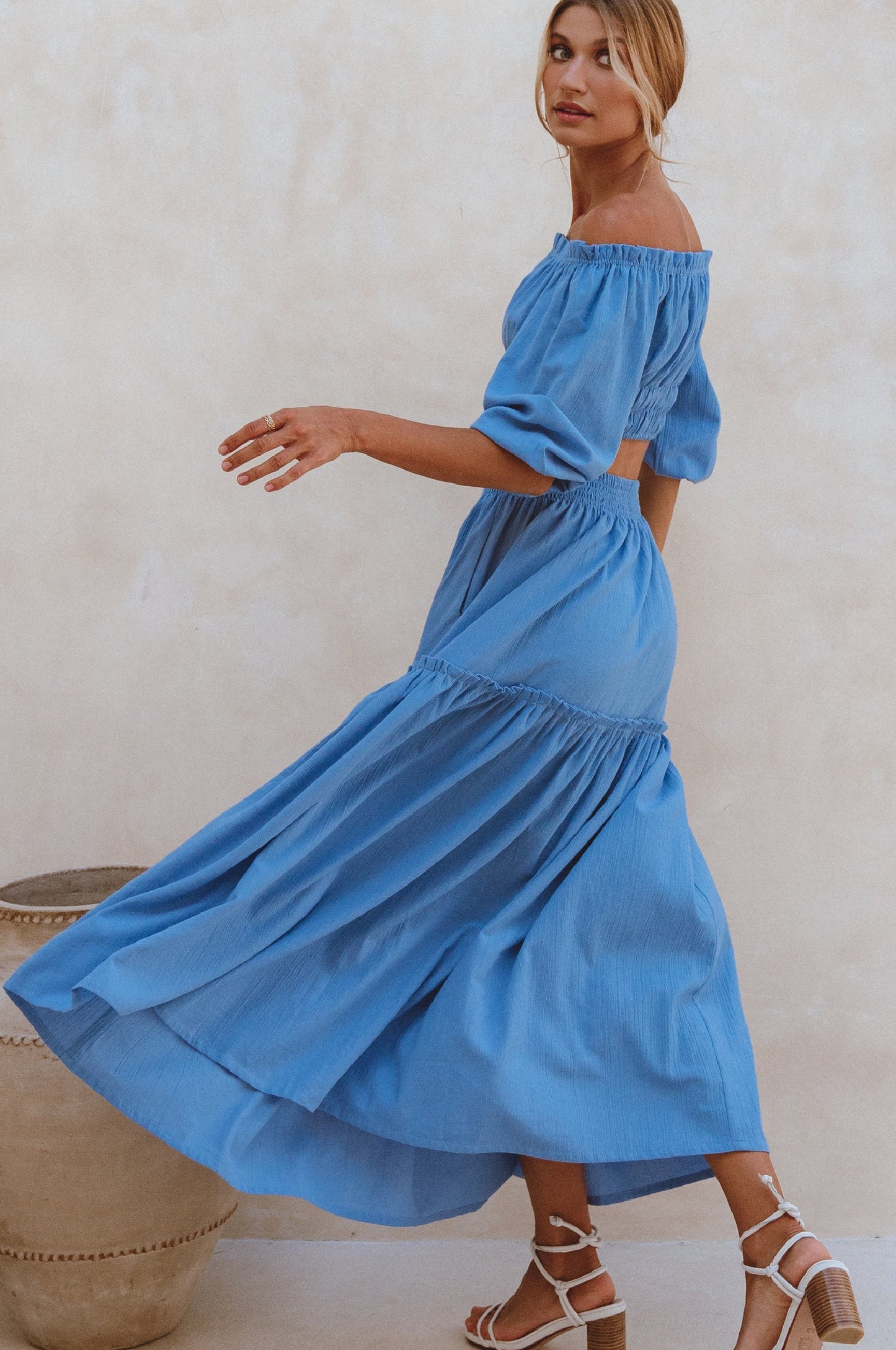 Araminta Boho Linen Maxi Skirt