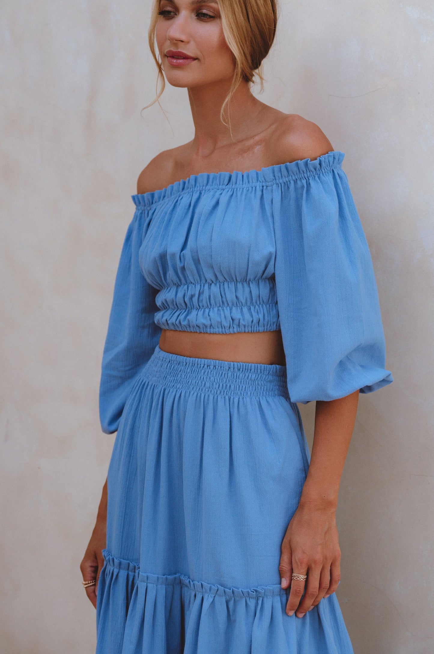 Araminta Boho Linen Maxi Skirt