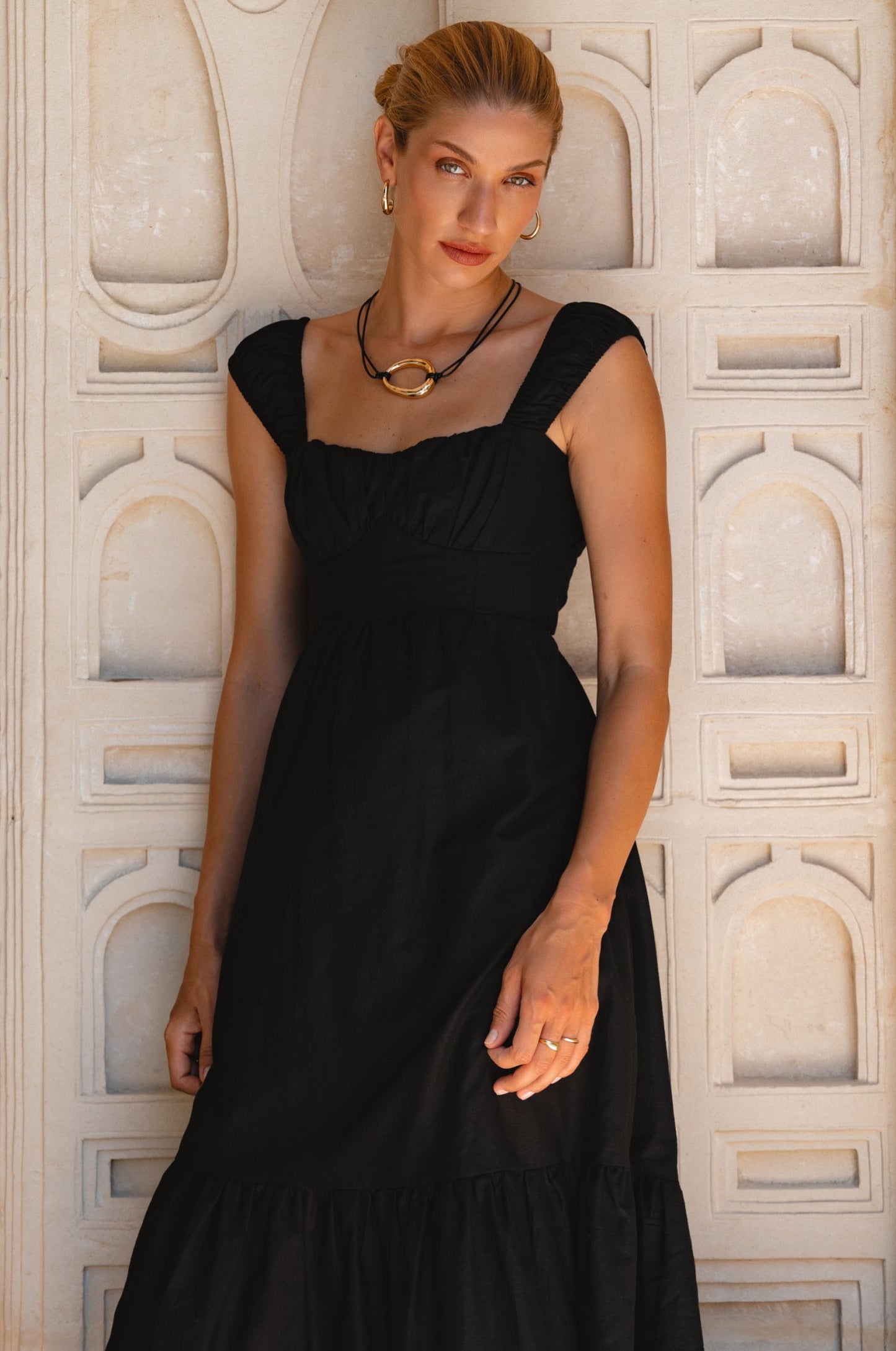 Aurora Midi Linen Dress