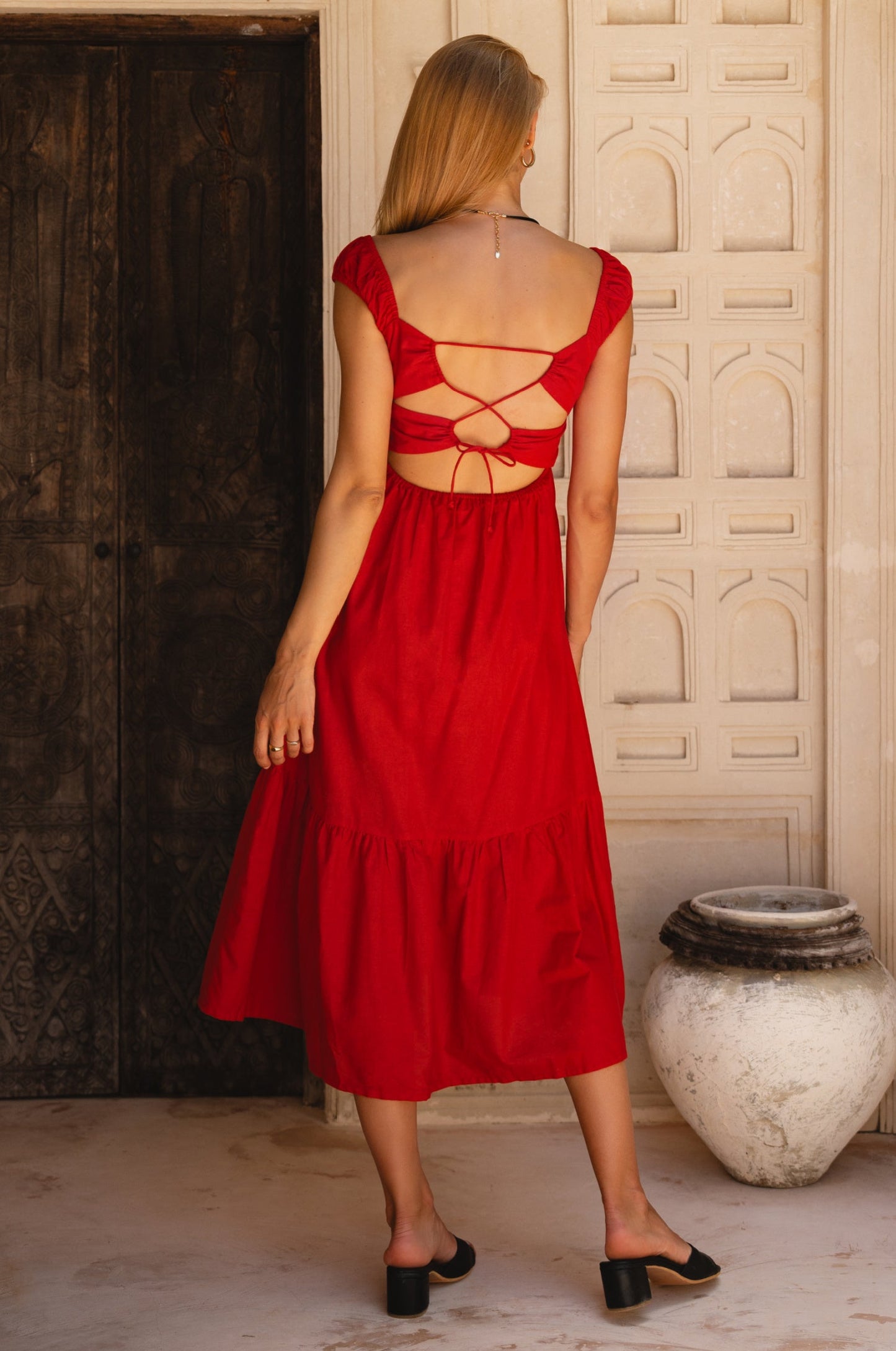 Aurora Midi Linen Dress
