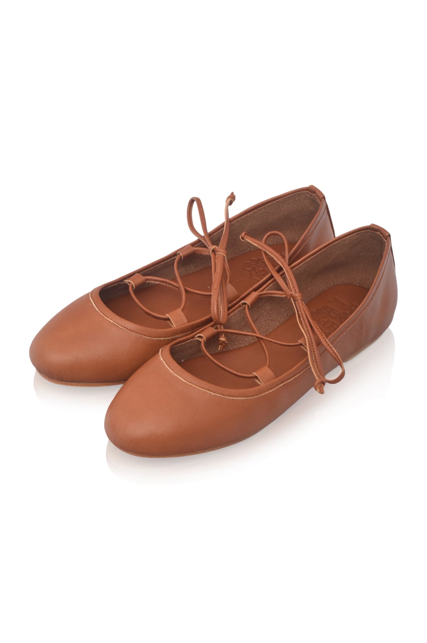 Leocadia Lace-Up Leather Flats
