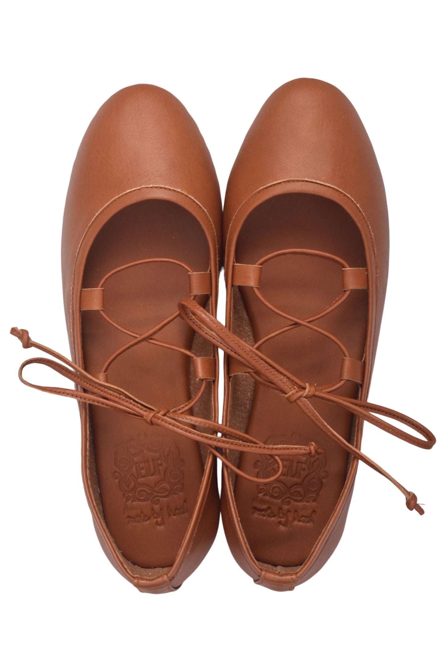 Leocadia Lace-Up Leather Flats