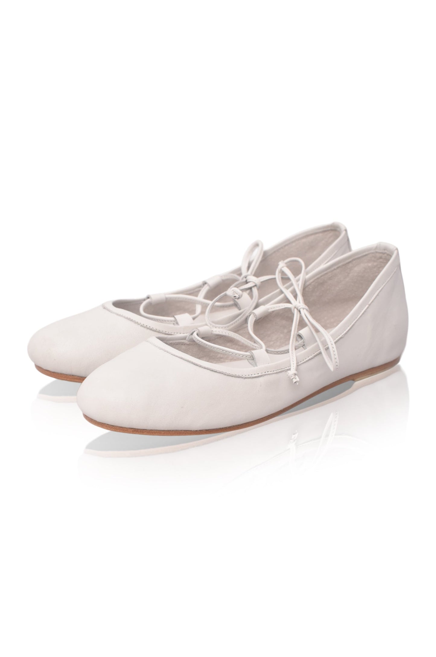Leocadia Lace-Up Leather Flats