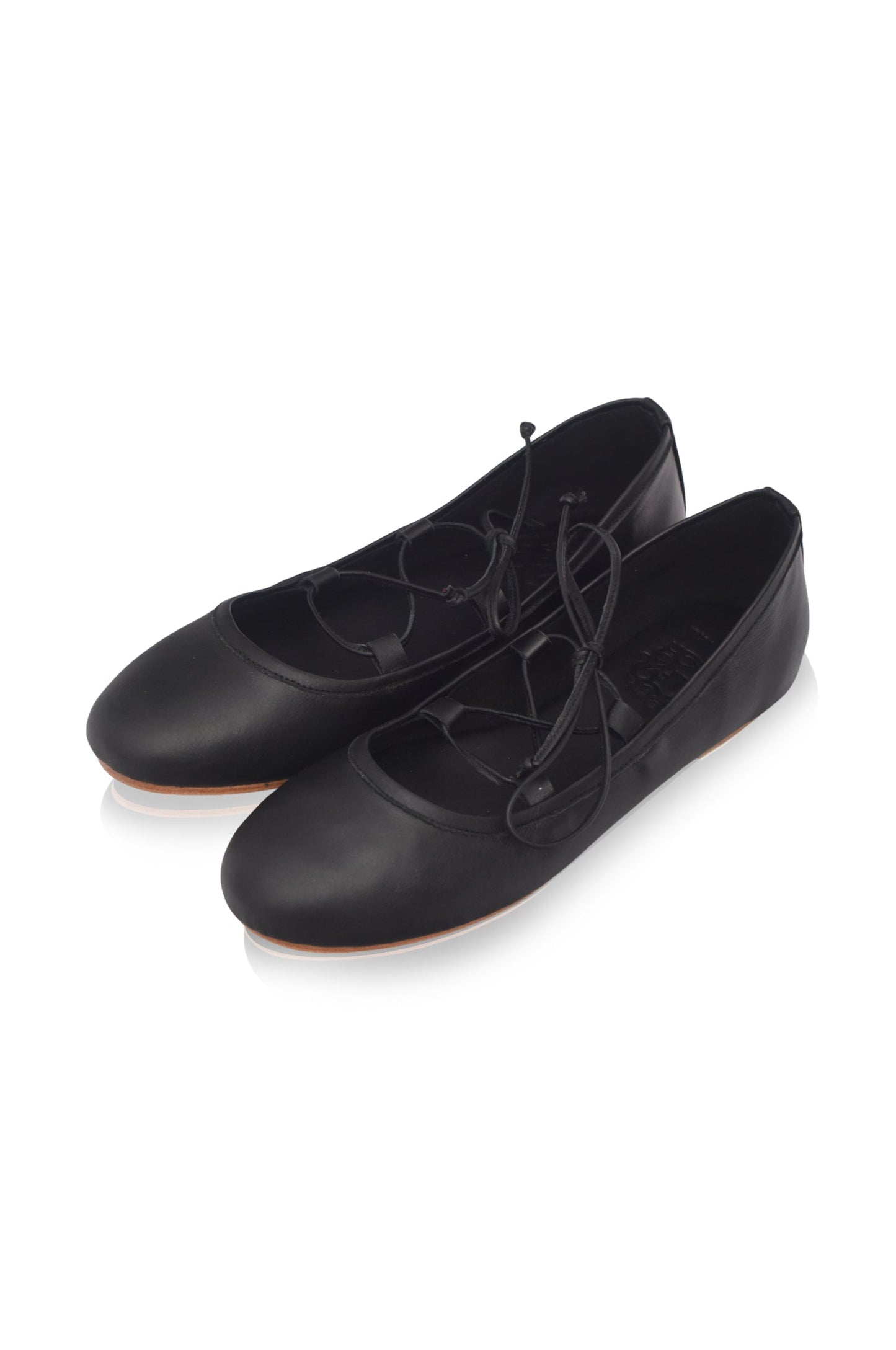 Leocadia Lace-Up Leather Flats