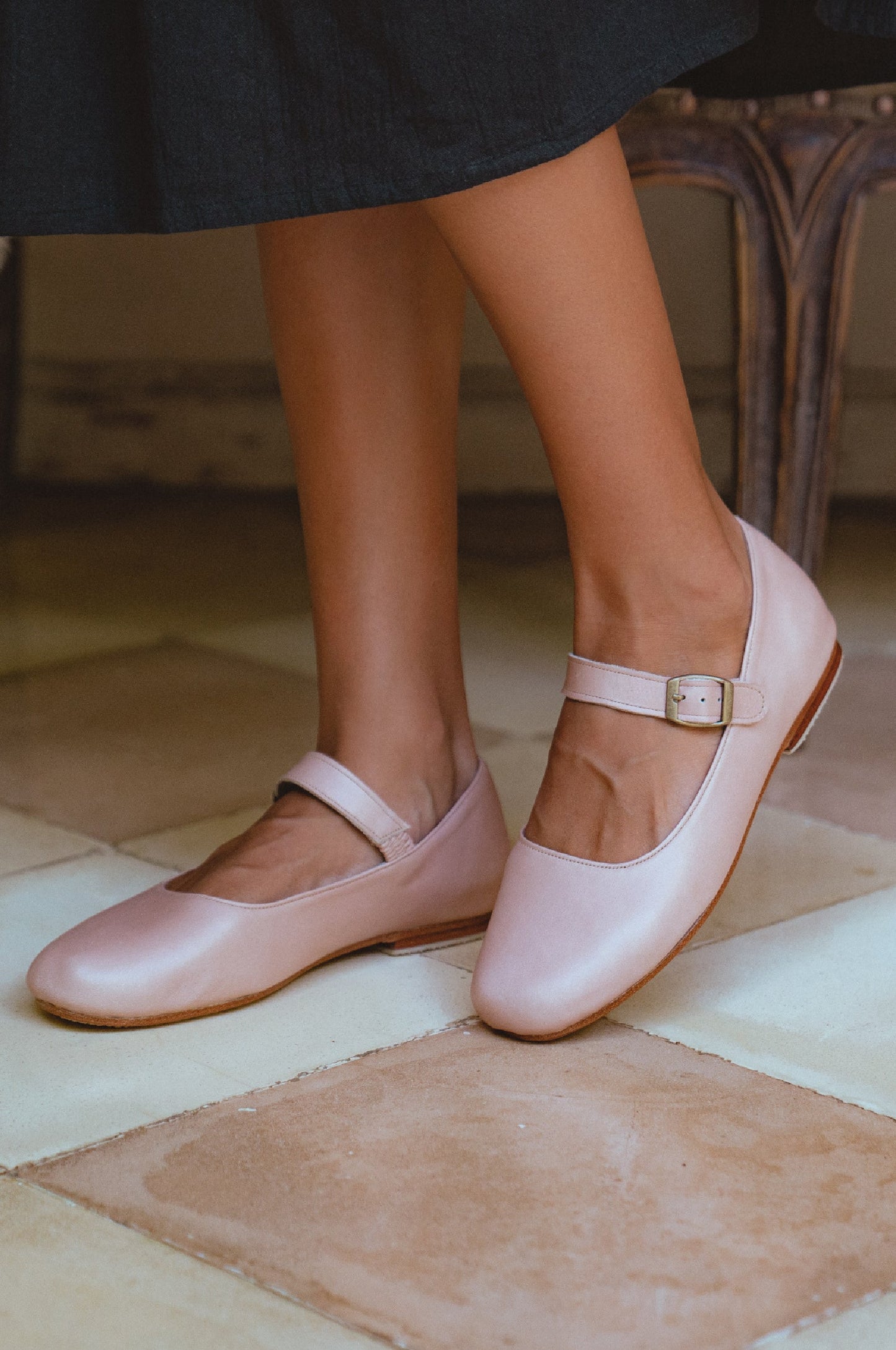 Nerissa Mary Jane Leather Flats