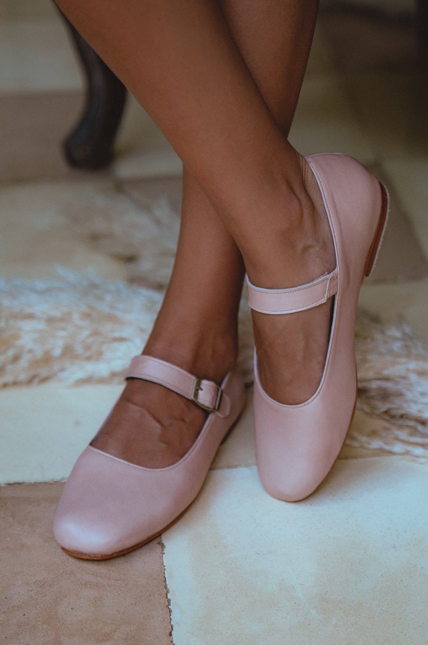 Nerissa Mary Jane Leather Flats