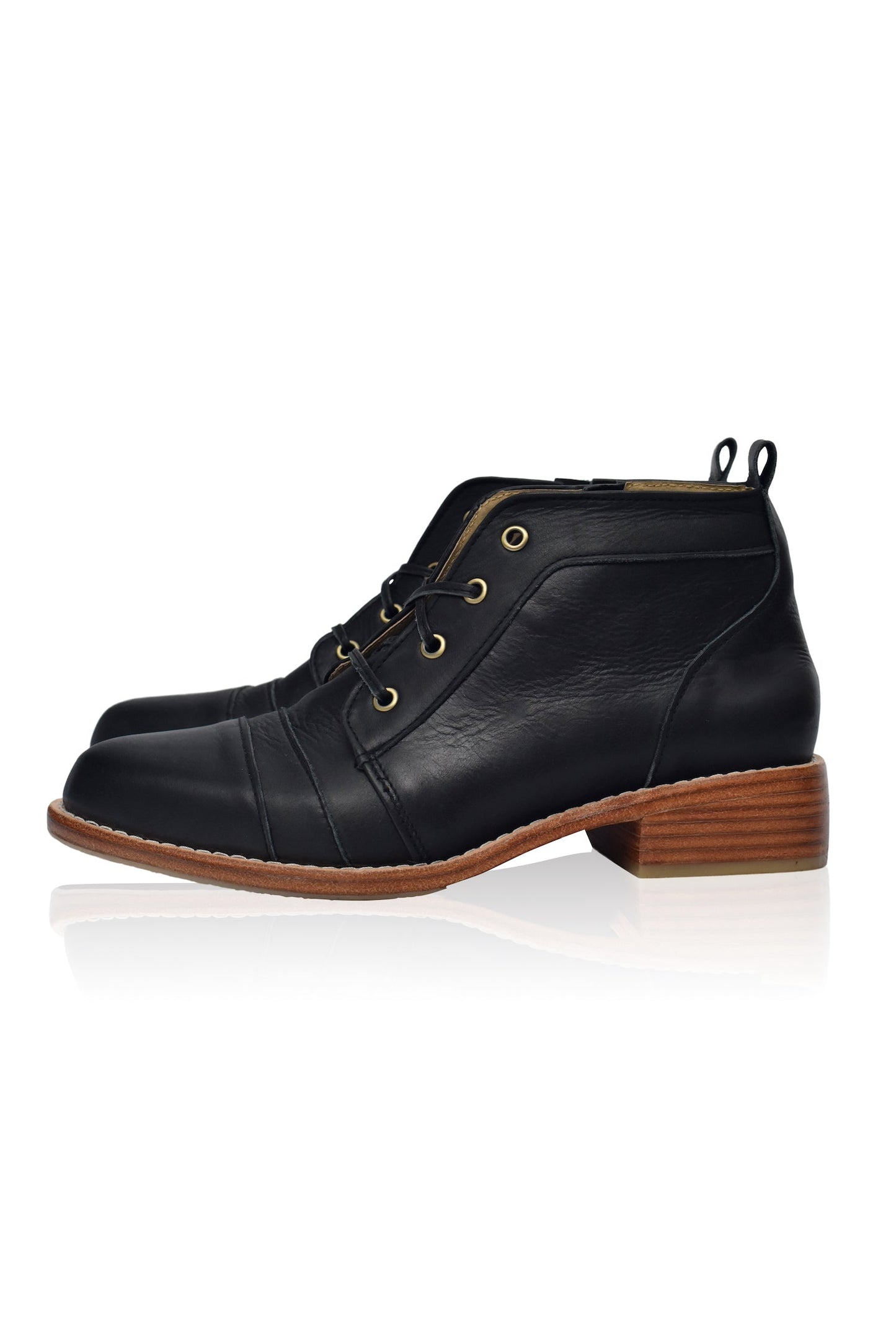 Jacinda Lace-Up Leather Boots