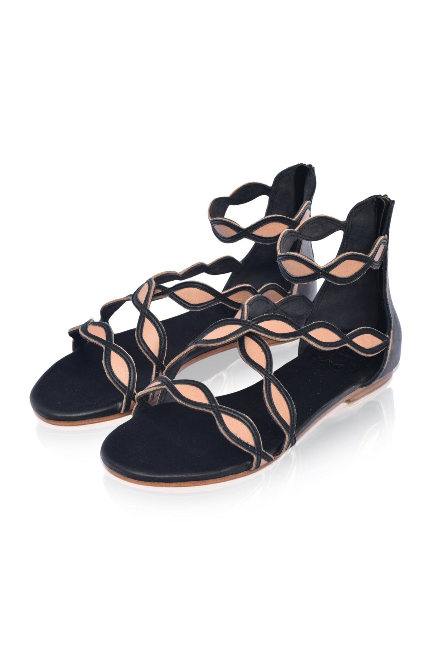 Flavia Floral Leather Sandals