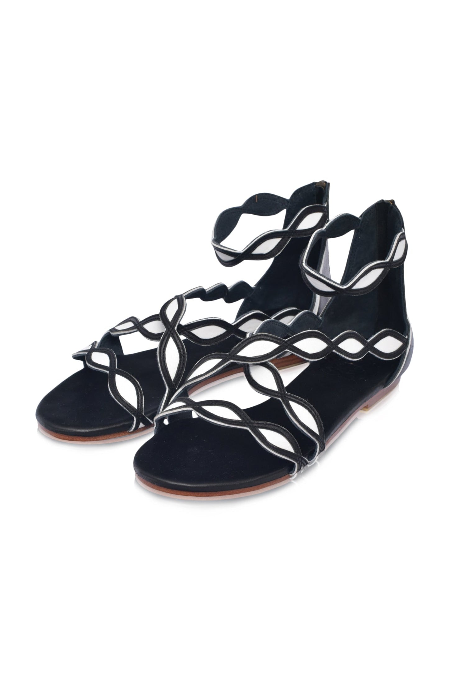 Flavia Floral Leather Sandals