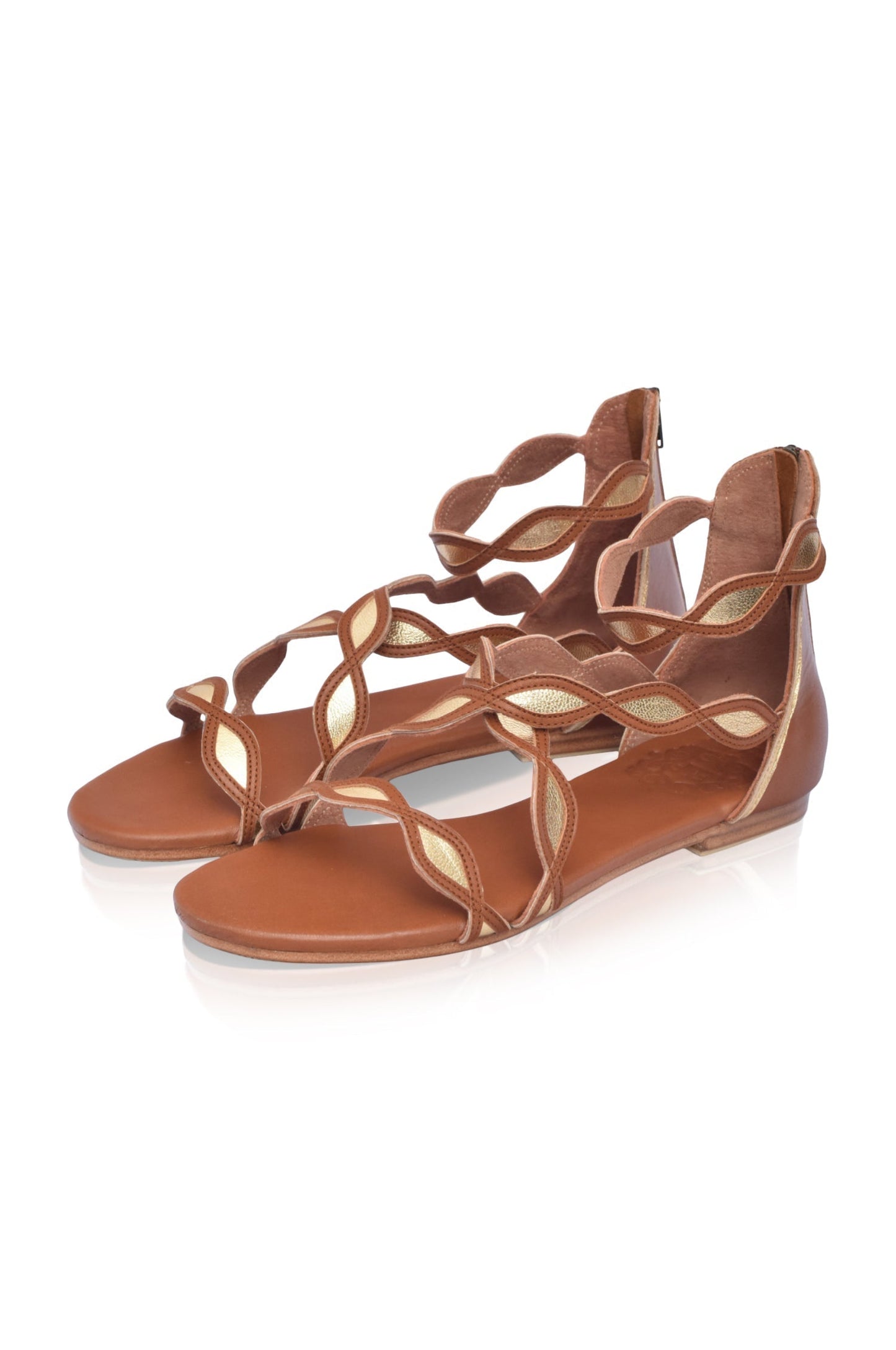 Flavia Floral Leather Sandals