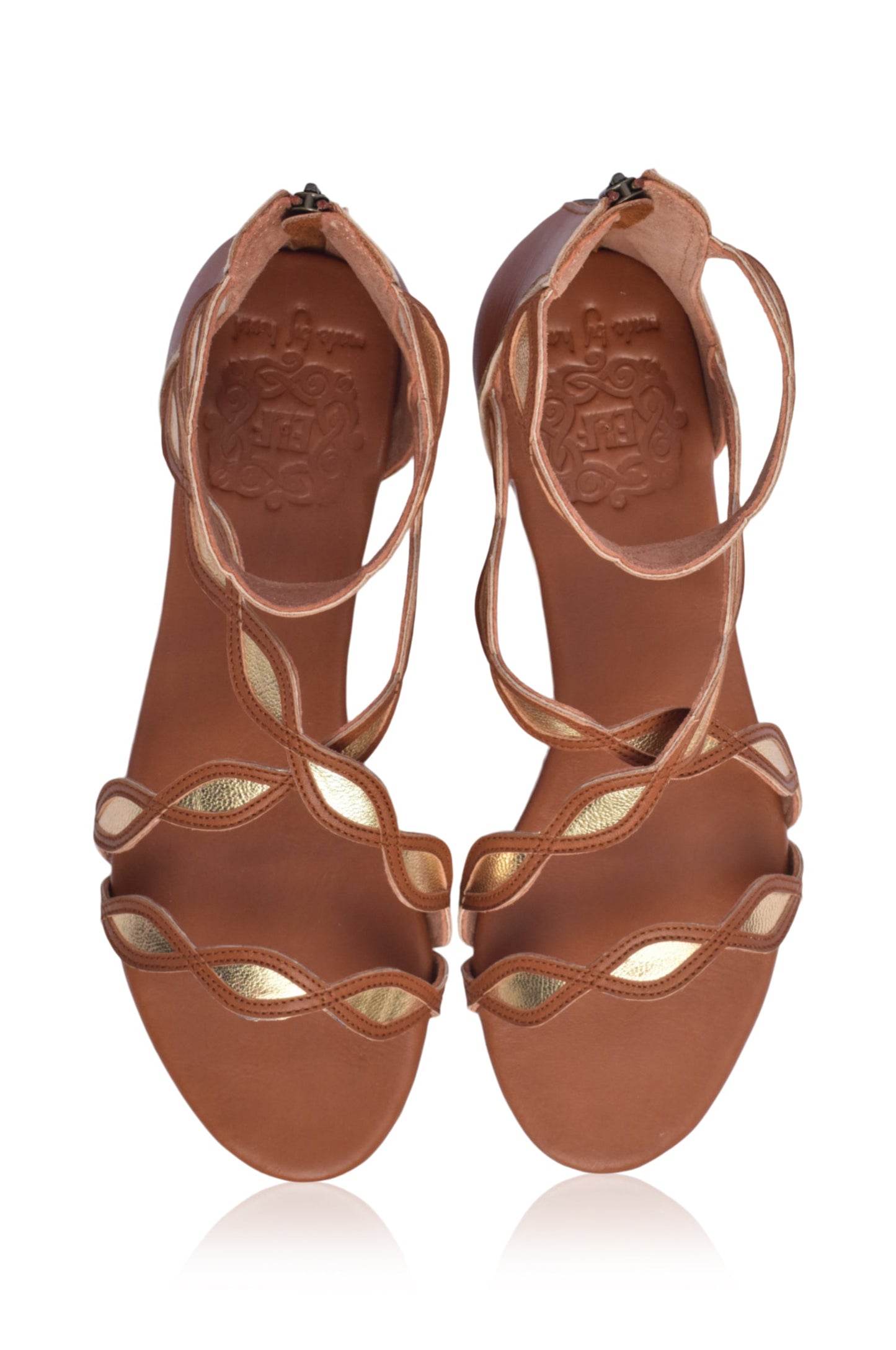 Flavia Floral Leather Sandals
