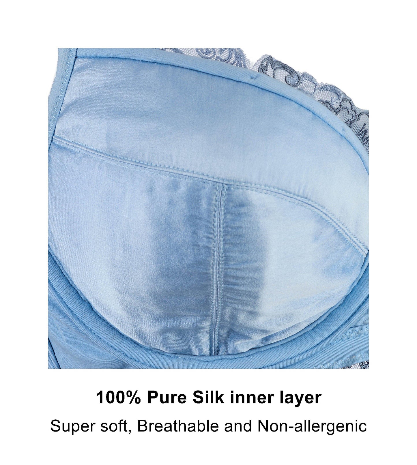 Ashley Silk & Organic Cotton Embroidered Plunge Bra