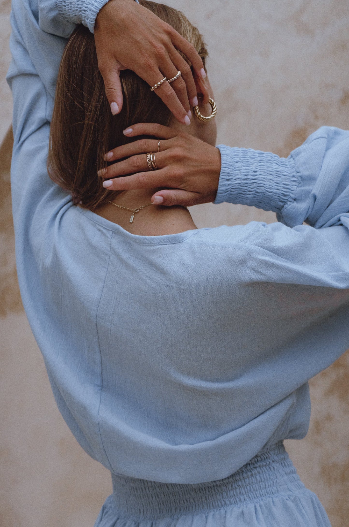 Carly Long Sleeve Linen Dress
