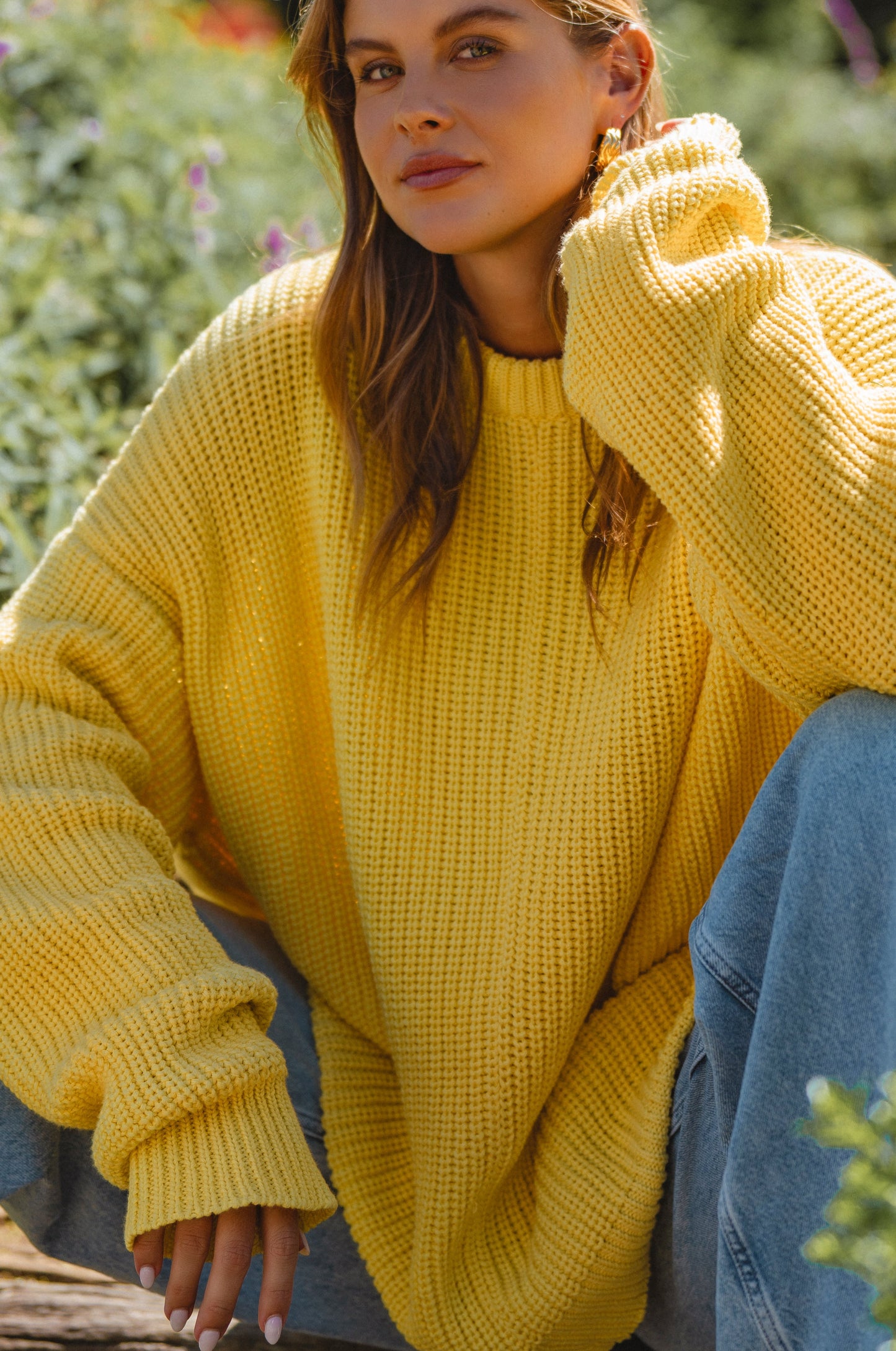 Blanche Long Sleeve Cotton Sweater
