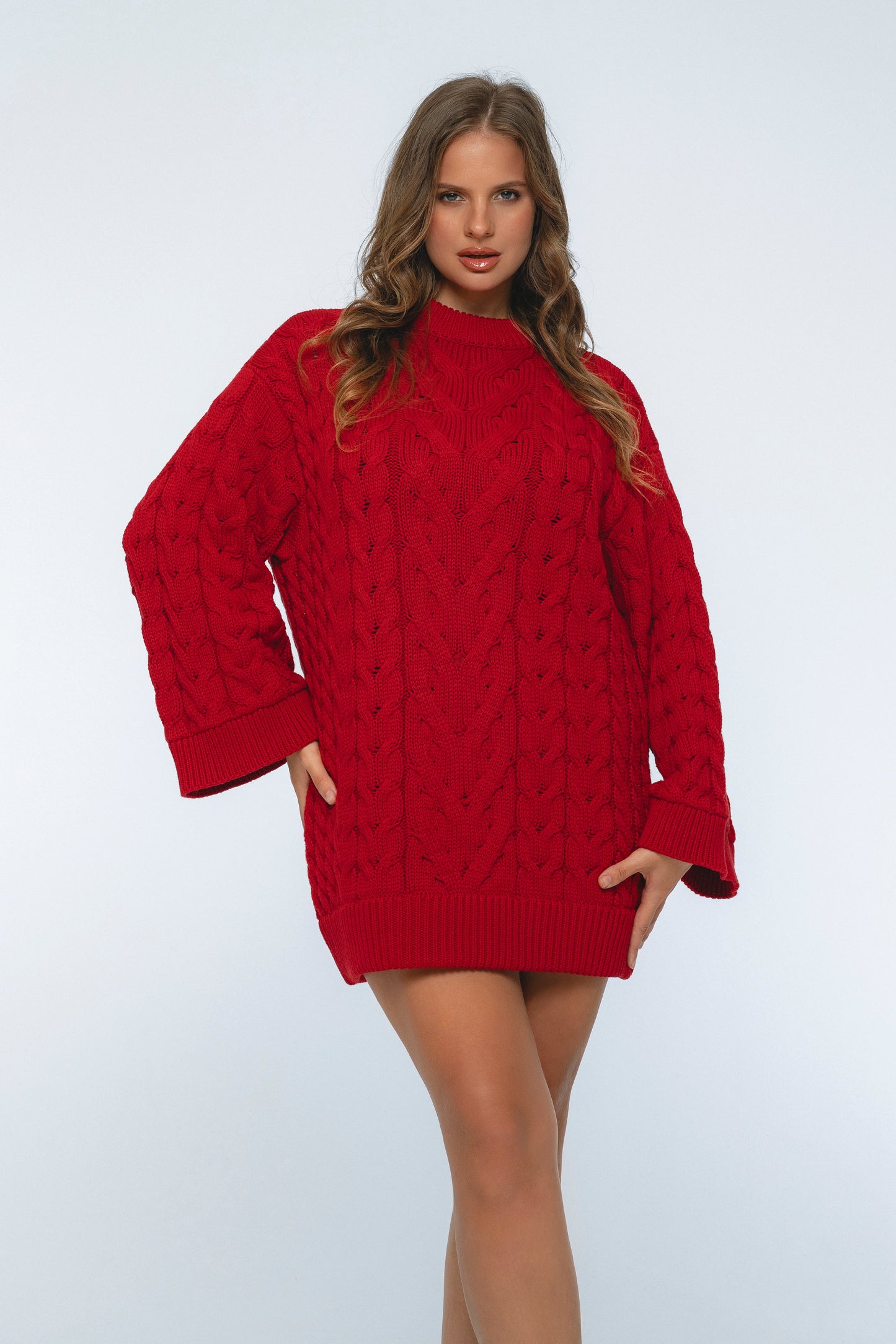 Adelaide Cable-Knit Sweater Dress