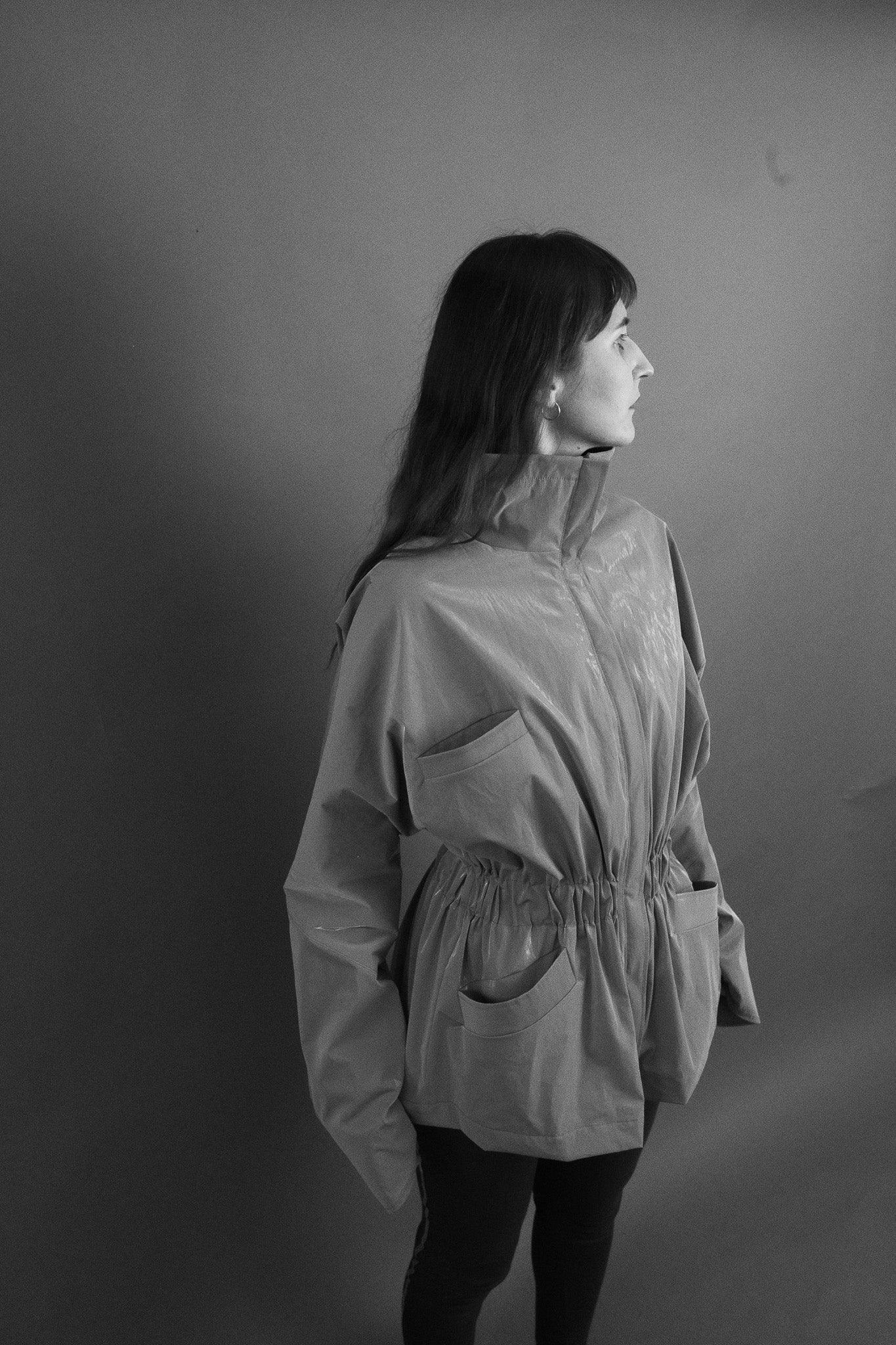 Hazel Cotton Windbreaker – Light Blue