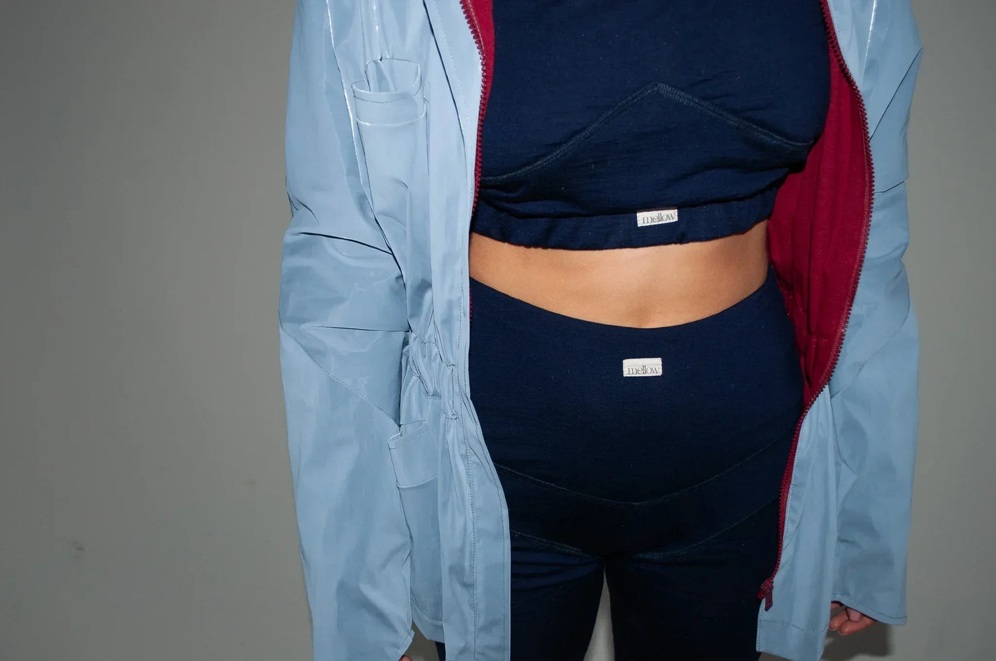 Hazel Cotton Windbreaker – Light Blue