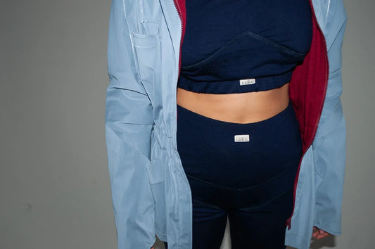 Hazel Cotton Windbreaker – Light Blue