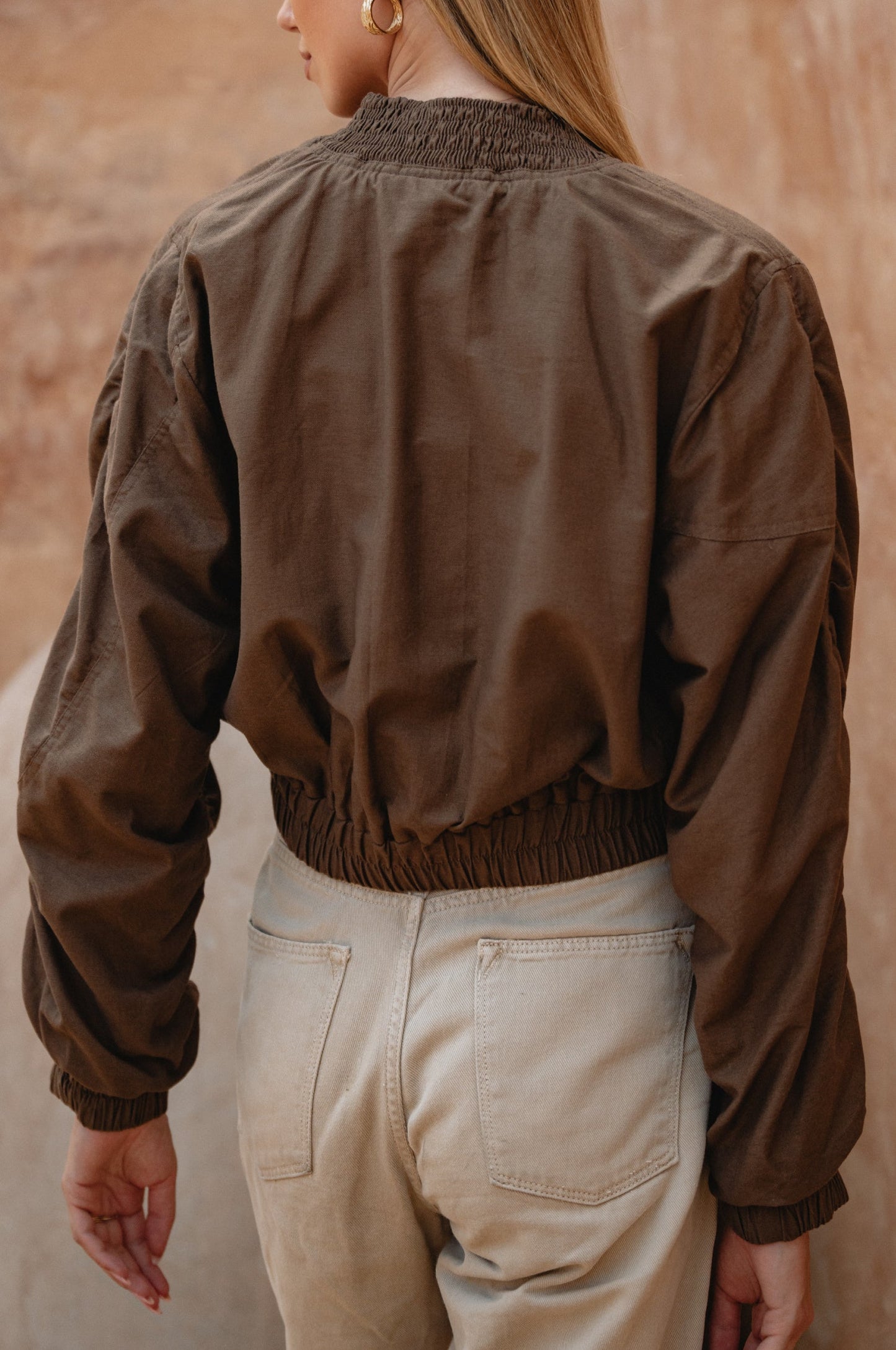 Demi Linen Bomber Jacket