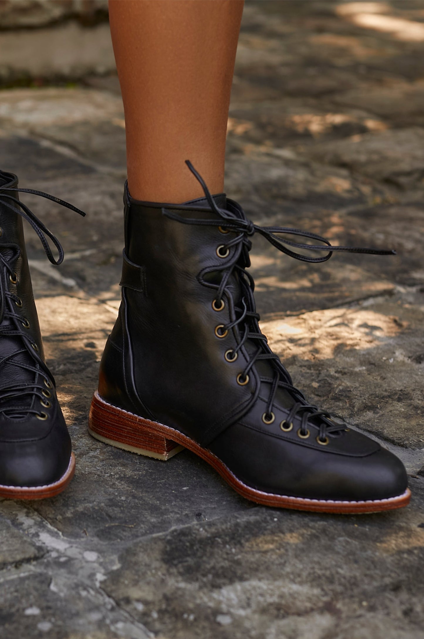 Lilias Combat Leather Boots