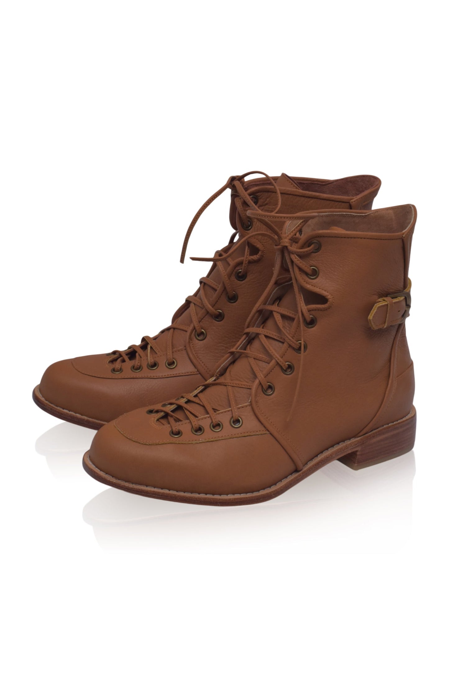 Lilias Combat Leather Boots