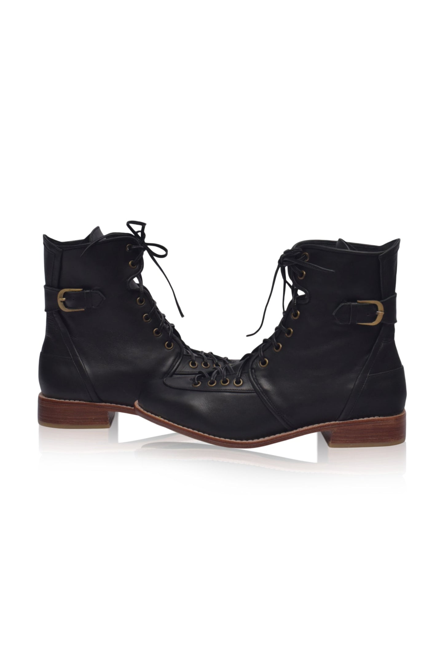 Lilias Combat Leather Boots