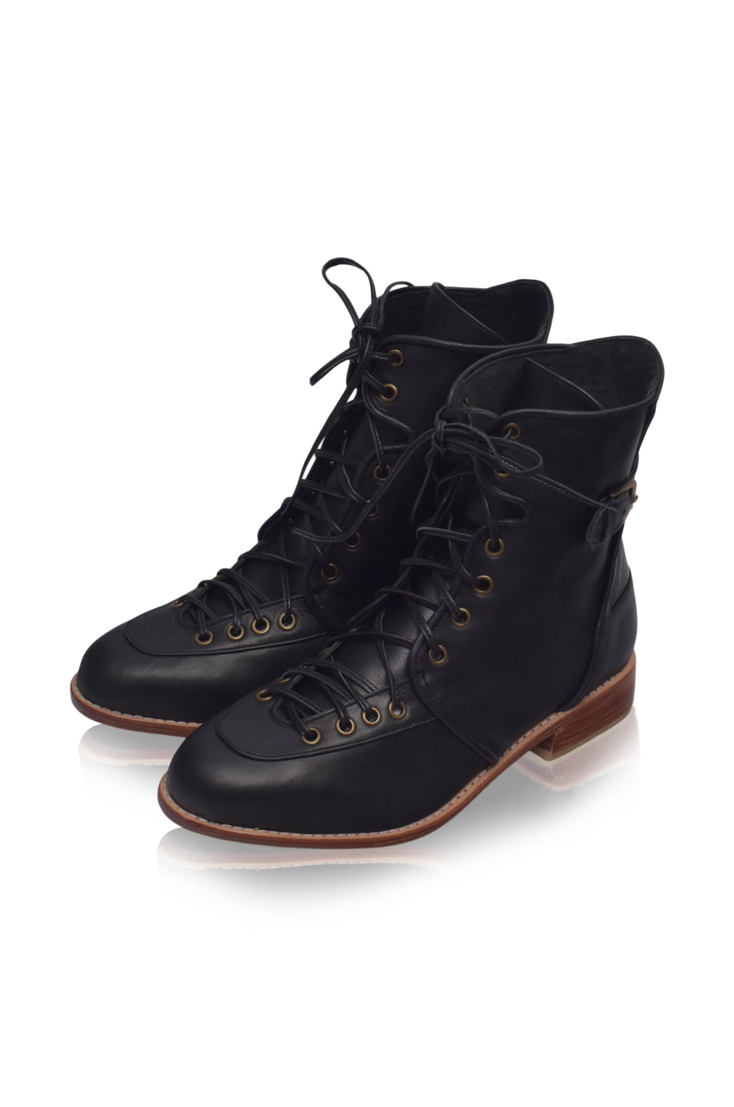 Lilias Combat Leather Boots