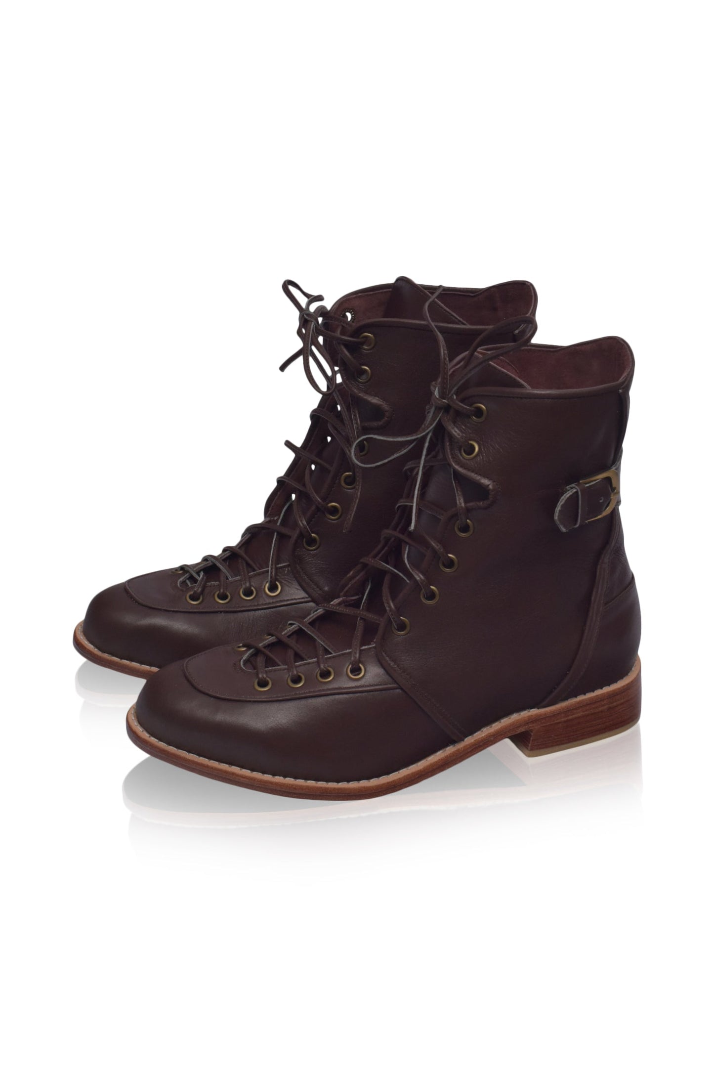 Lilias Combat Leather Boots