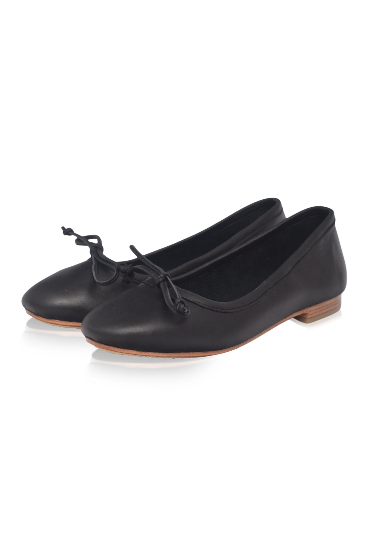 Yolande Bow Leather Ballet Flats