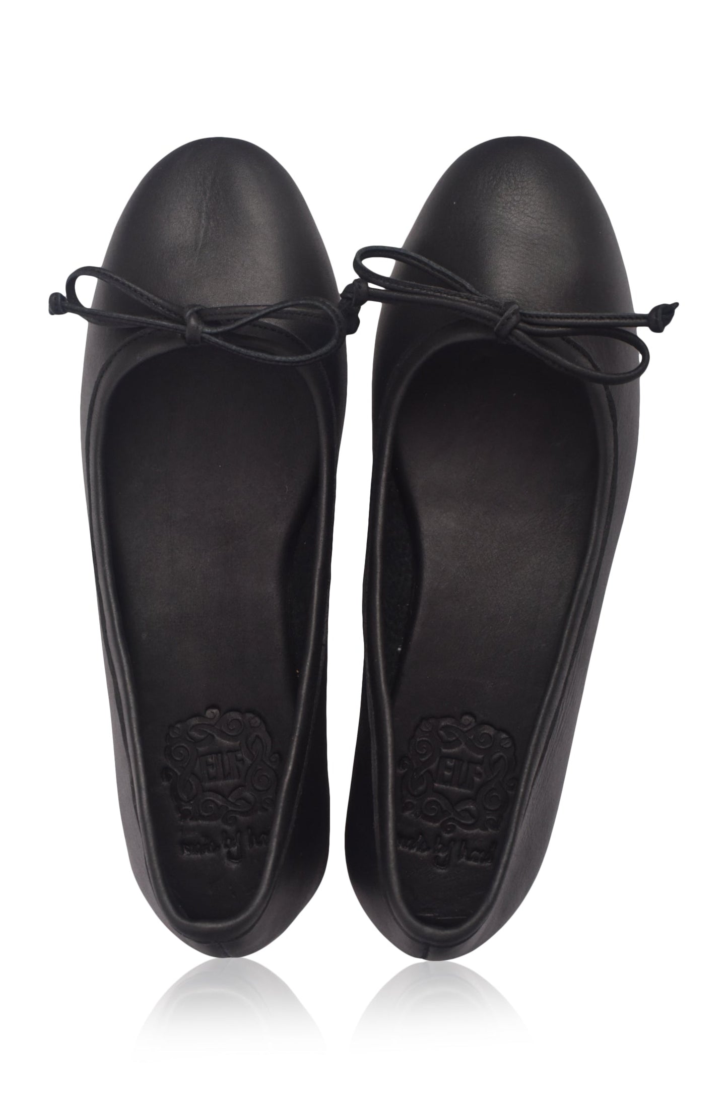 Yolande Bow Leather Ballet Flats