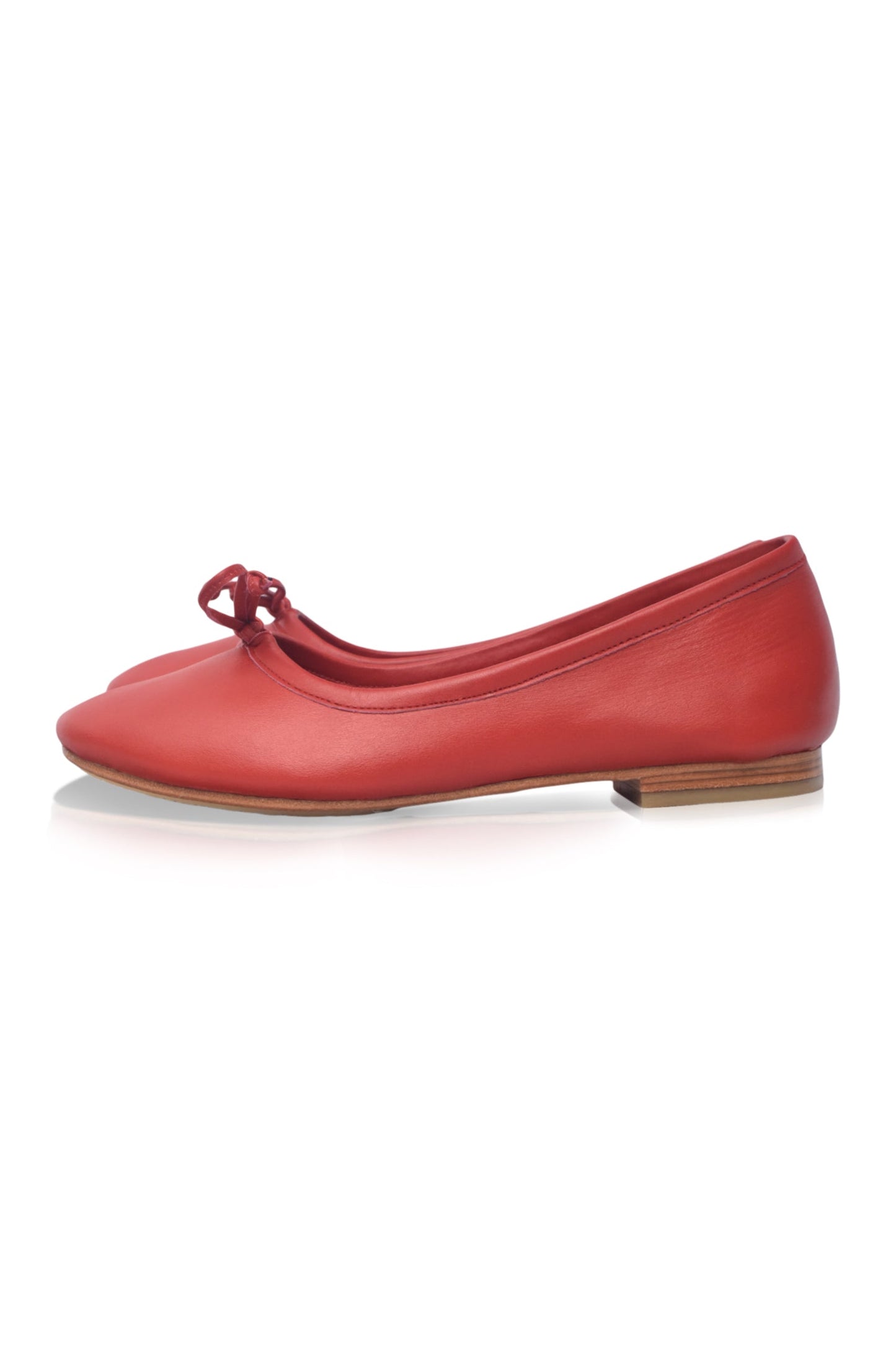 Yolande Bow Leather Ballet Flats