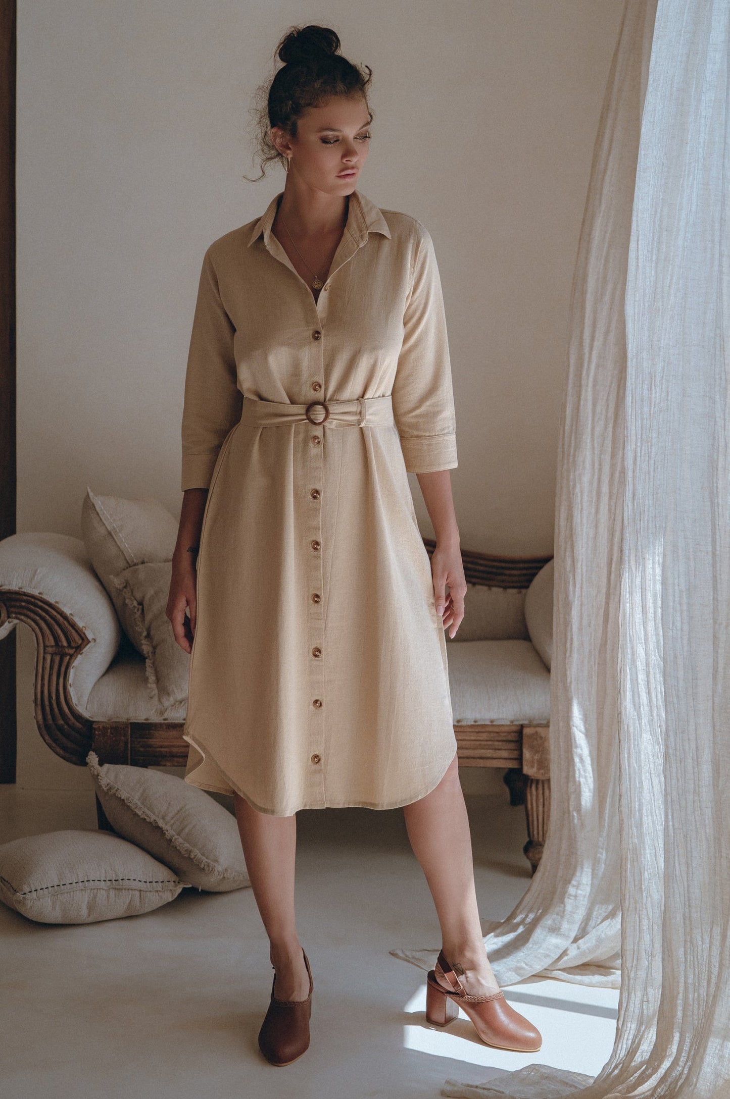 Estelle Shirt Linen Dress