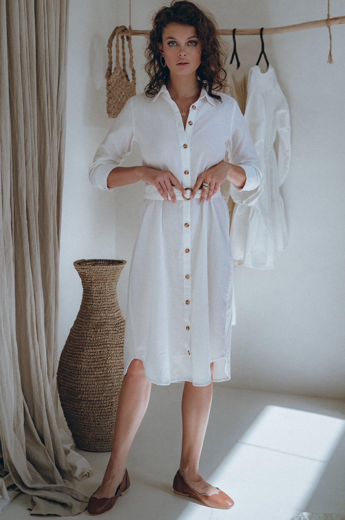 Estelle Shirt Linen Dress