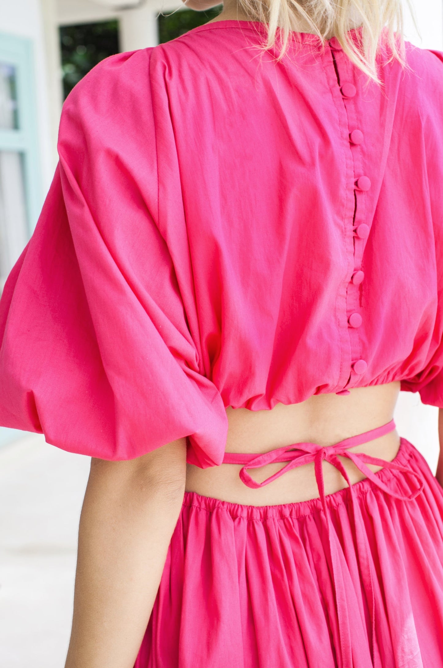 Verena Poplin Cotton Cutout Midi Dress