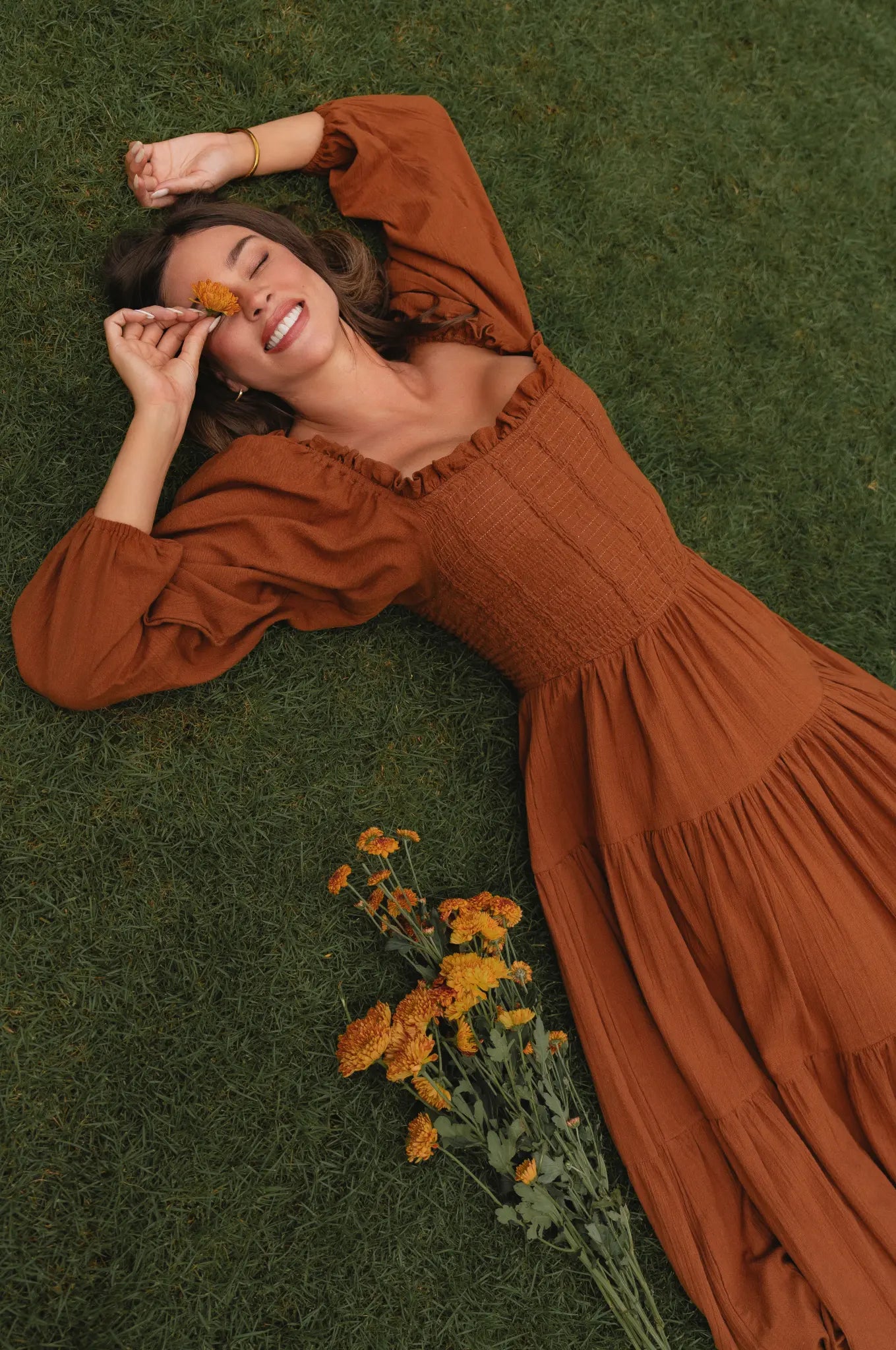 Eva Tiered Linen Midi Dress