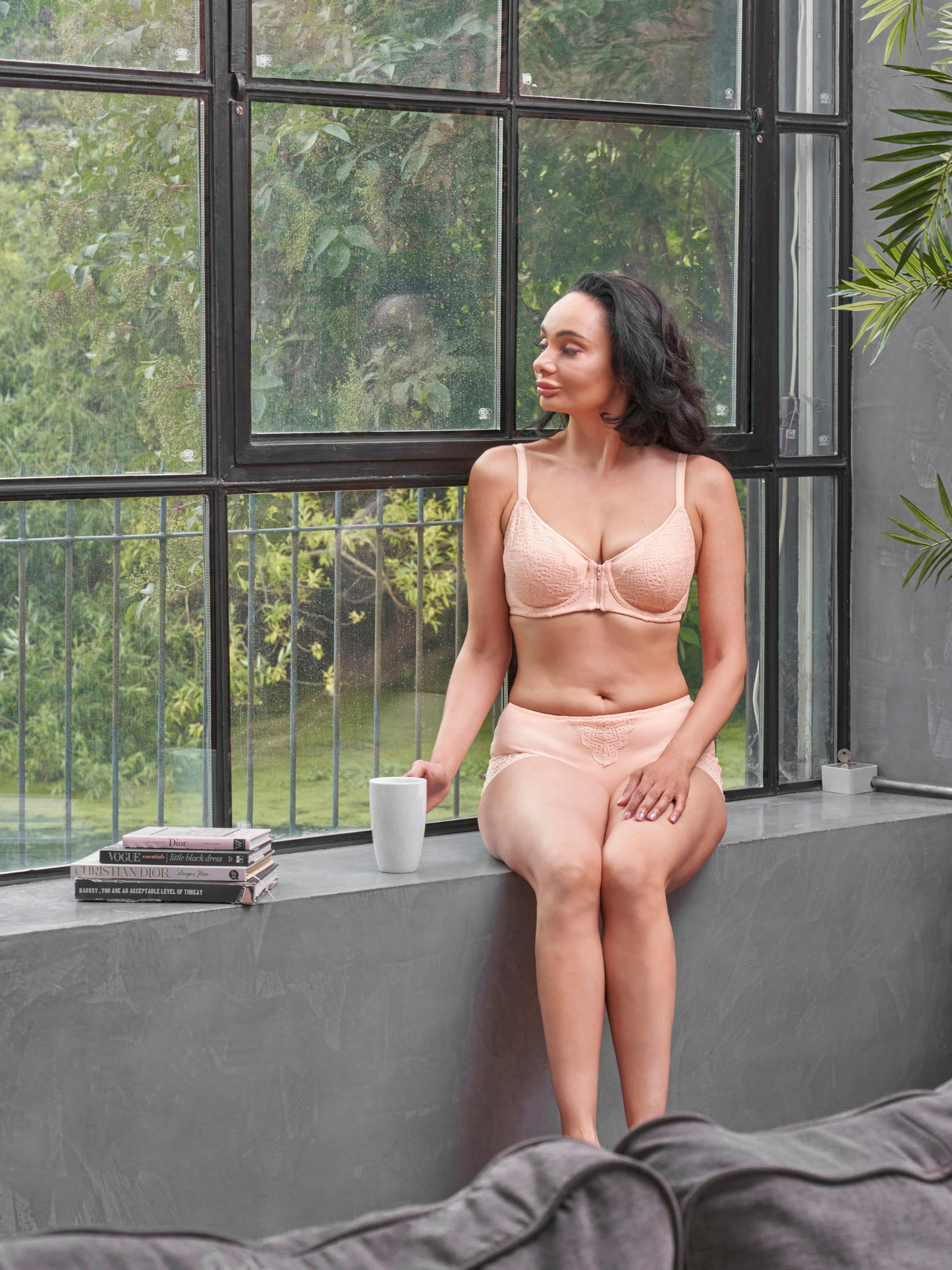 Grace Silk & Organic Cotton Front-Zip Wired Bra