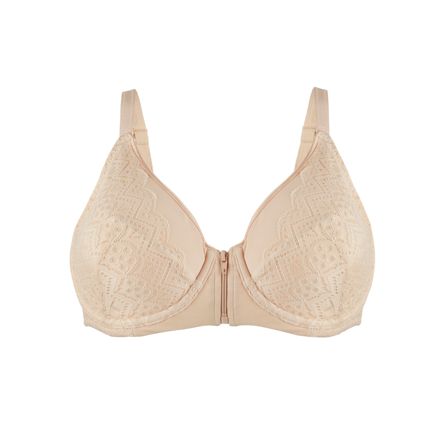 Grace Silk & Organic Cotton Front-Zip Wired Bra