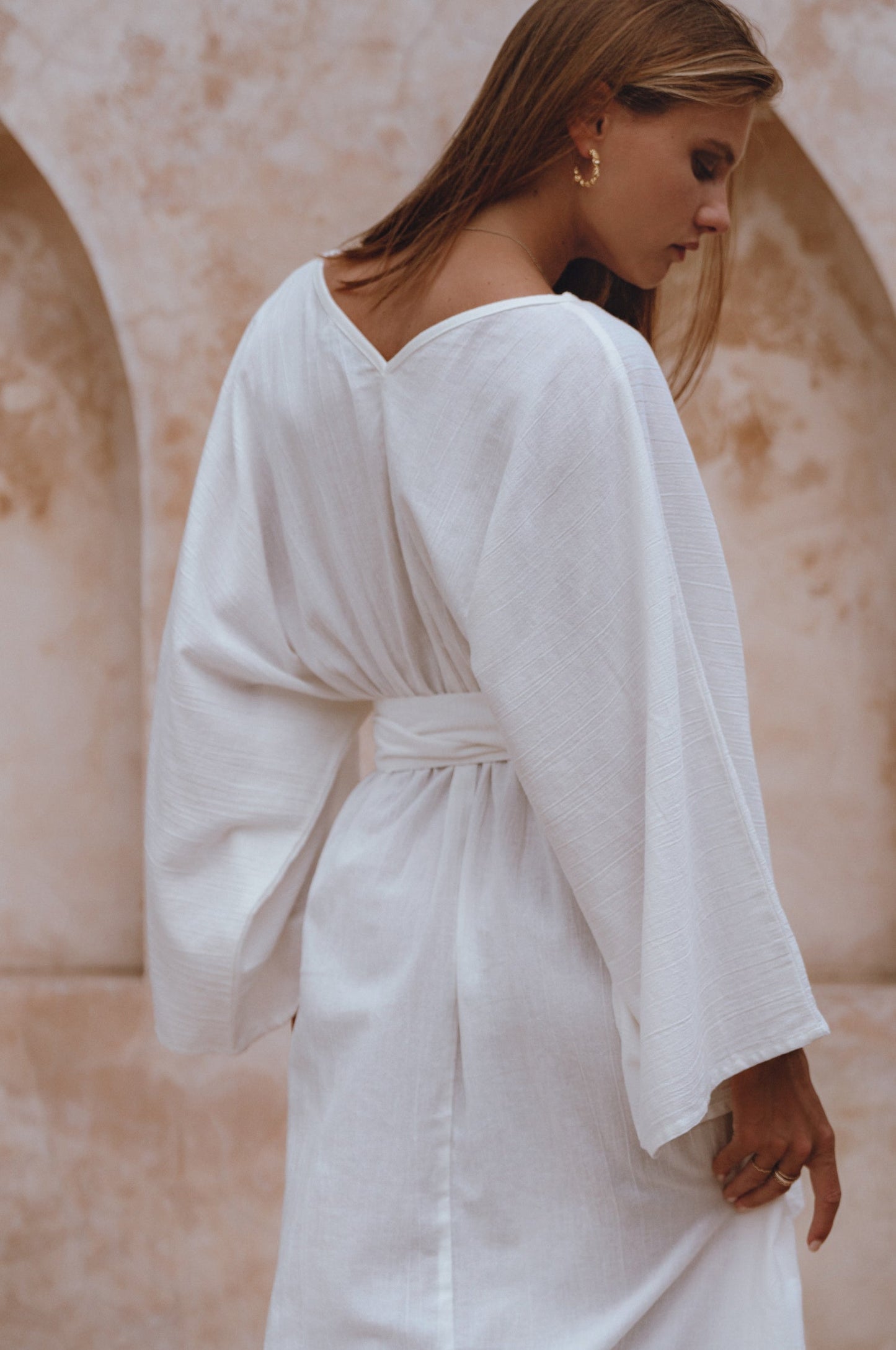 Haley Linen Kimono Dress