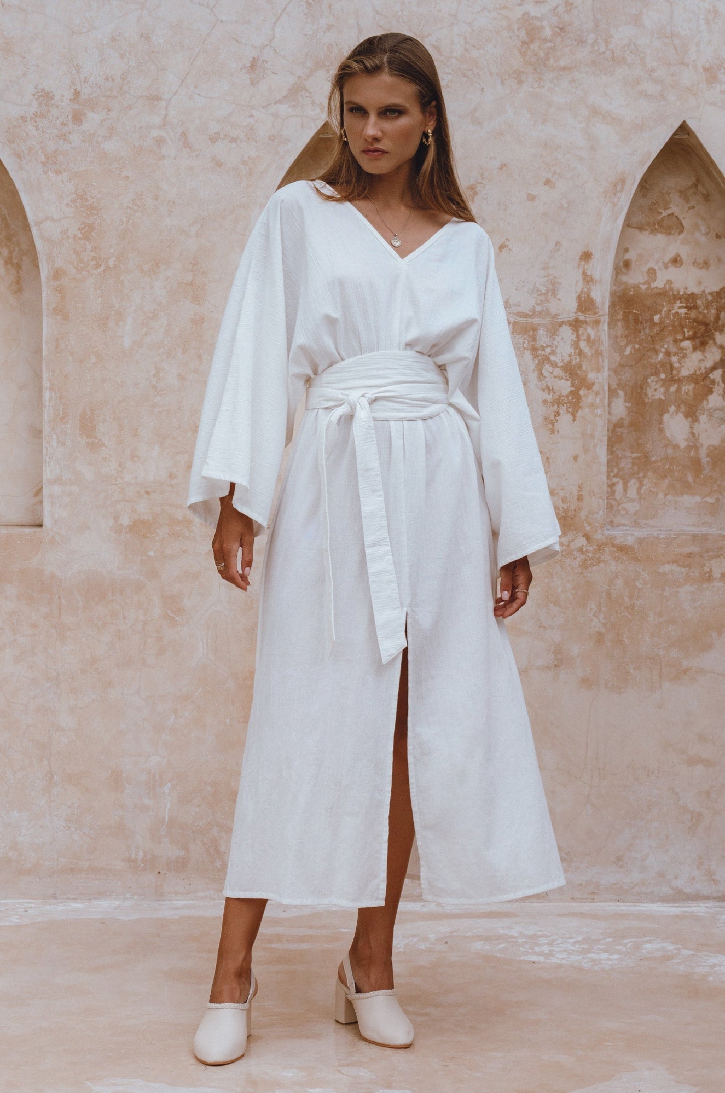 Haley Linen Kimono Dress