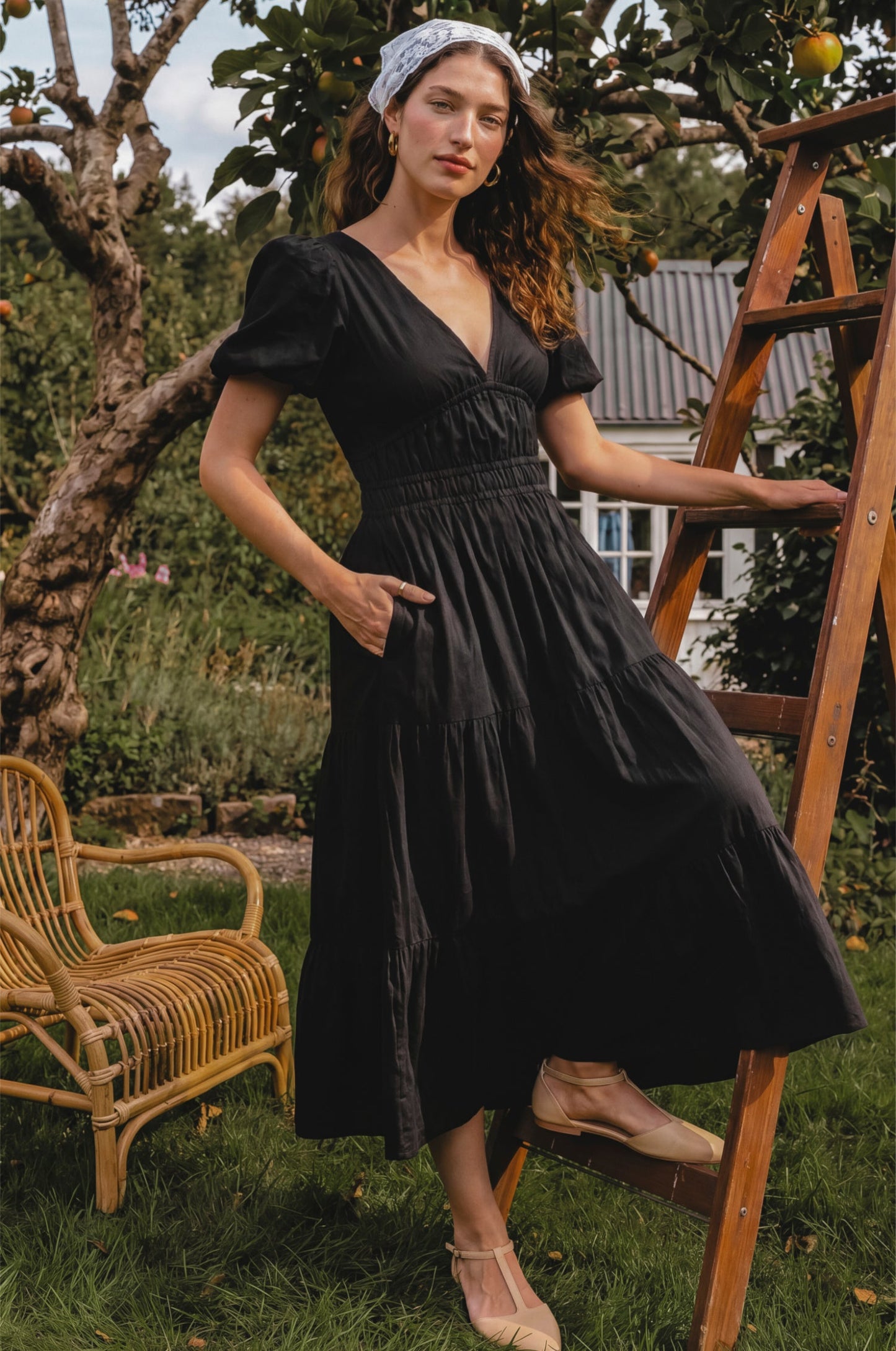 Iris Linen Midi Dress