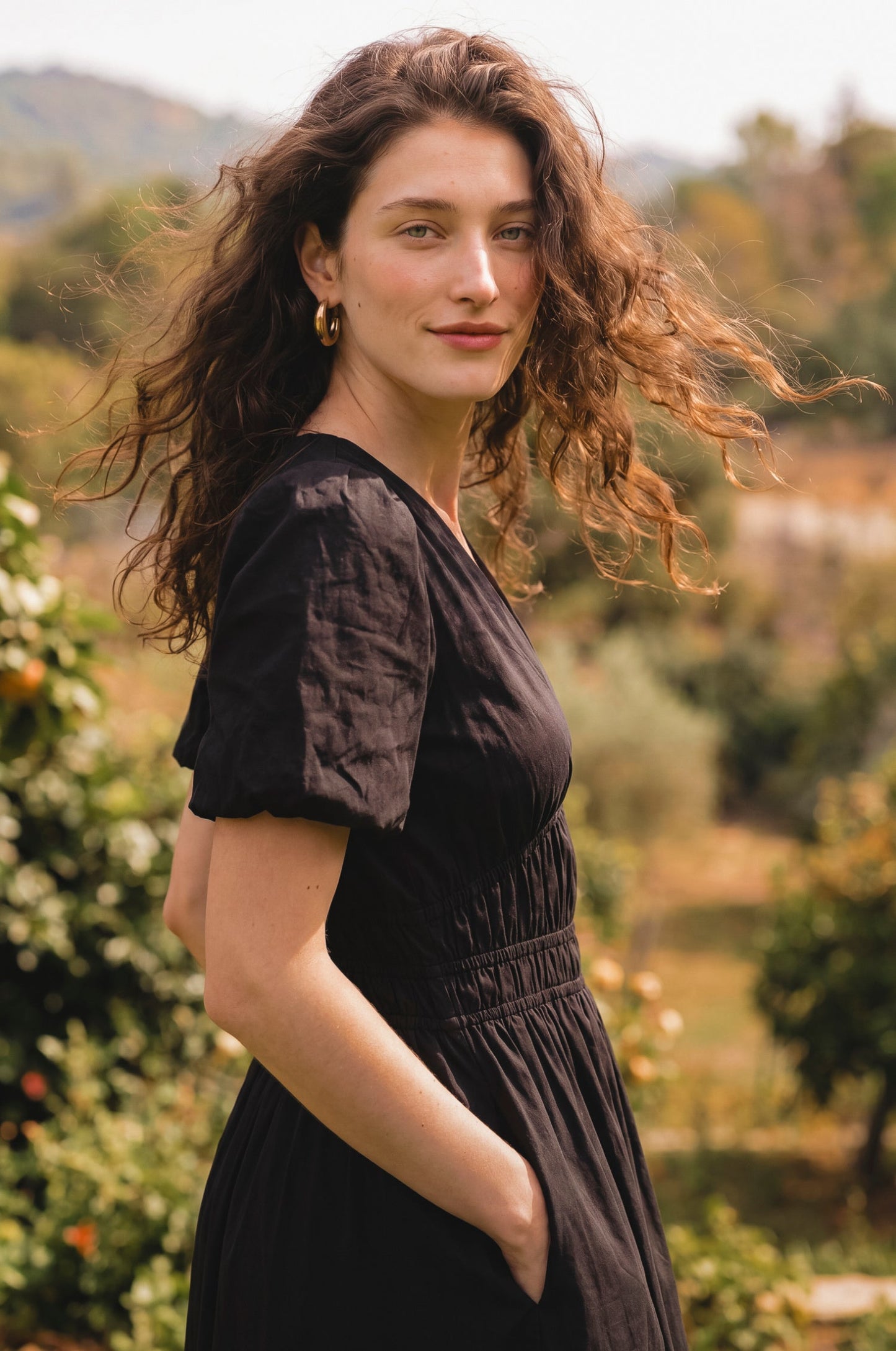 Iris Linen Midi Dress